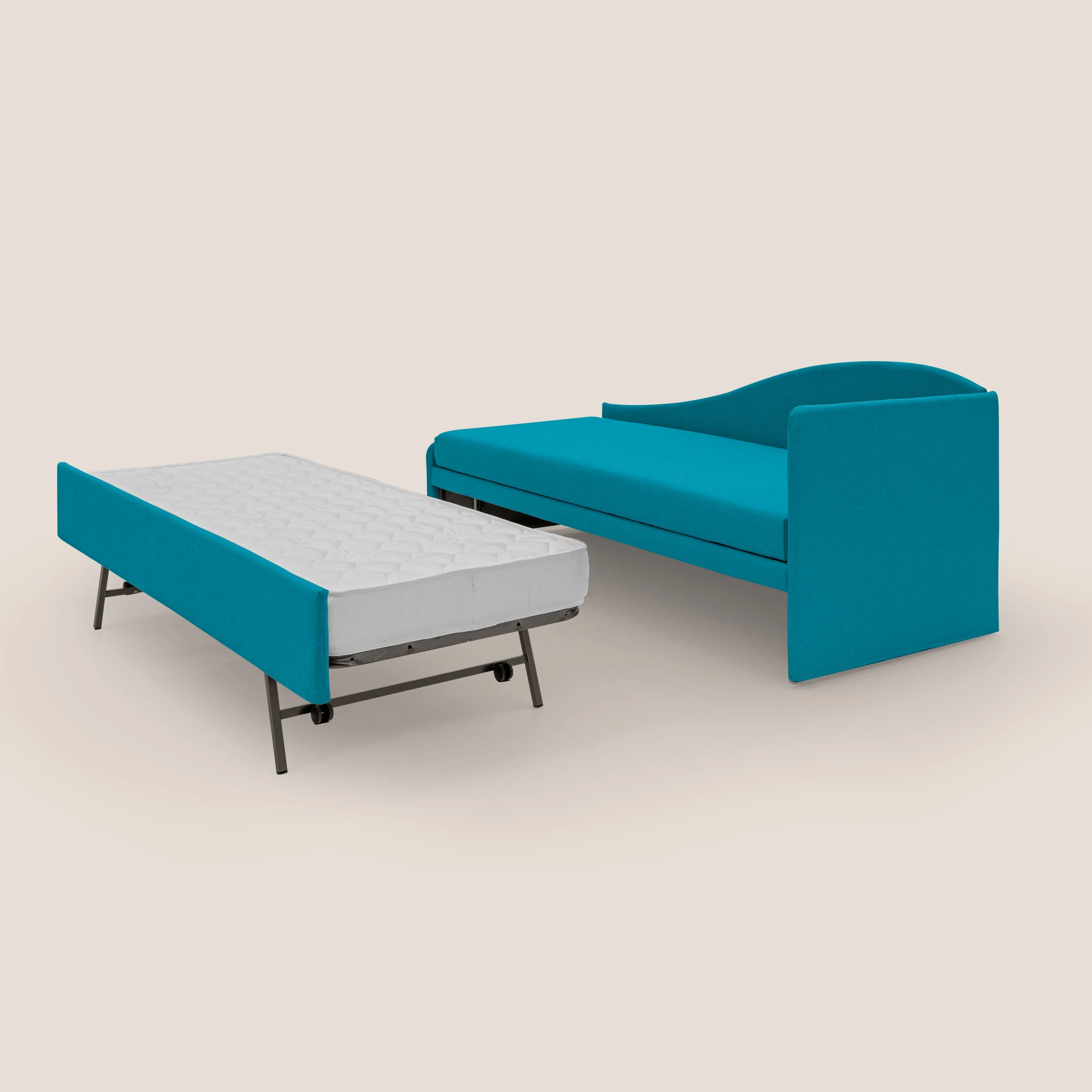 Nolo Canapé duplex avec lits jumeaux et tissu effet coton imperméable T13 azur - Image 6