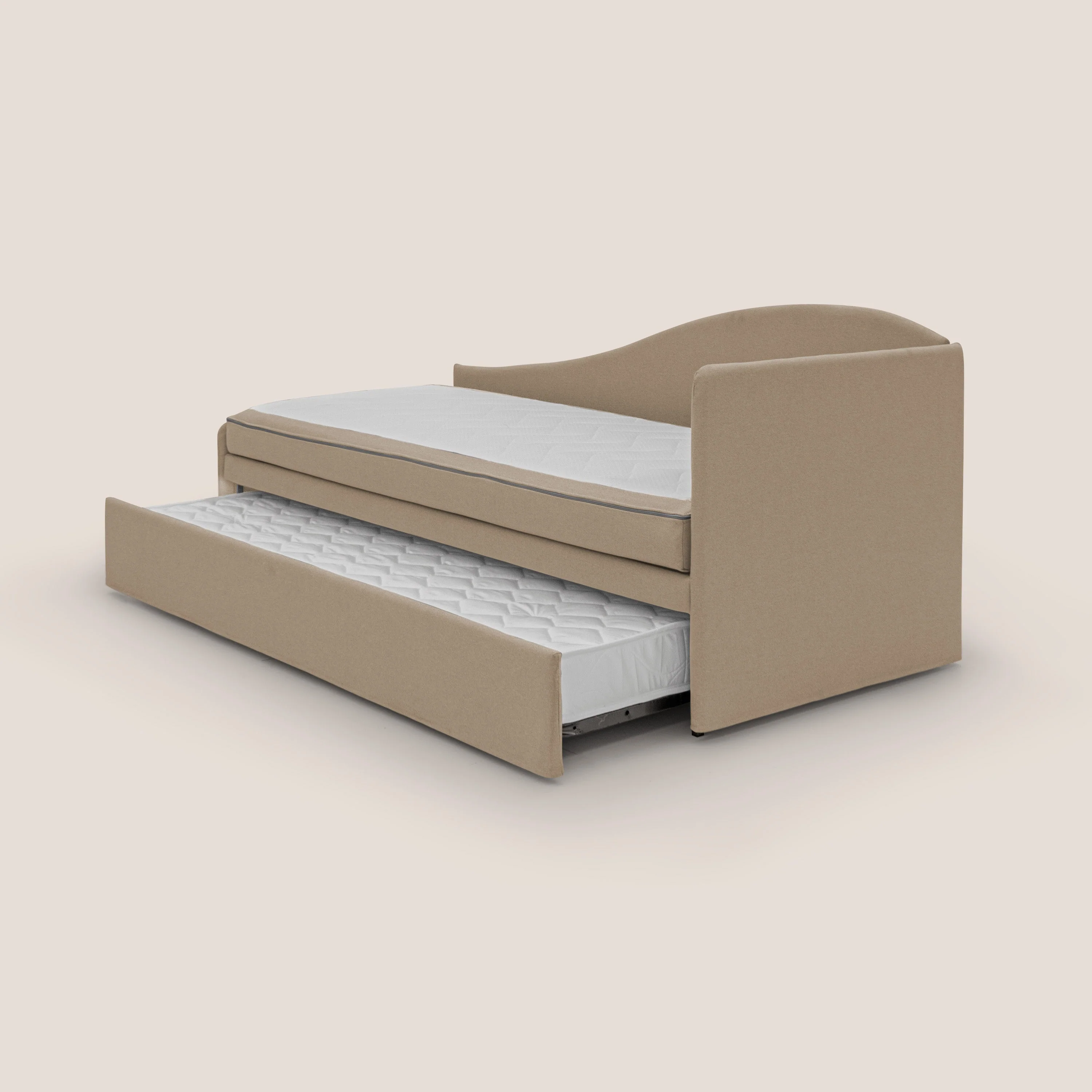 Nolo Canapé duplex avec lits jumeaux et tissu effet coton imperméable T13 beige - Image 5