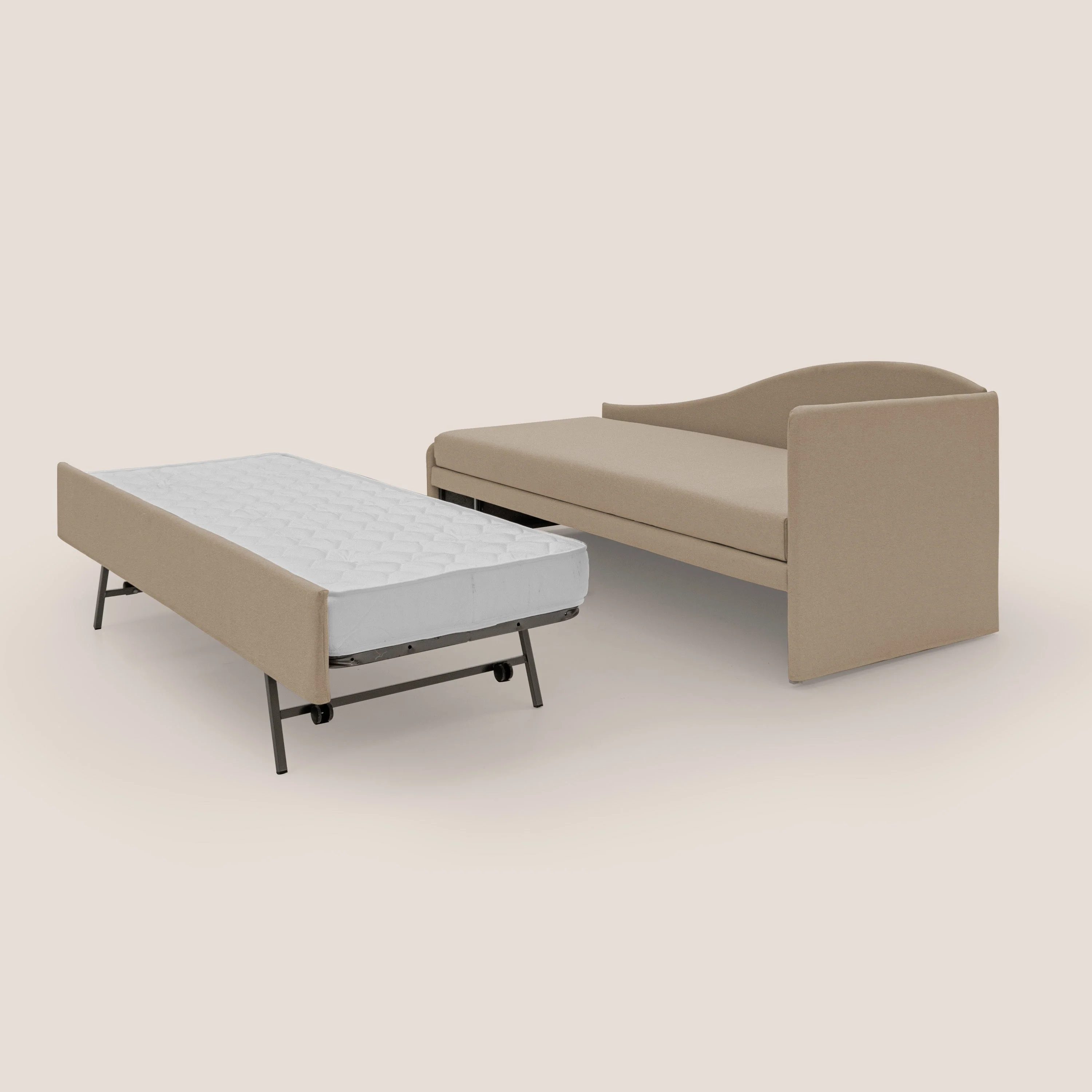 Nolo Canapé duplex avec lits jumeaux et tissu effet coton imperméable T13 beige - Image 6