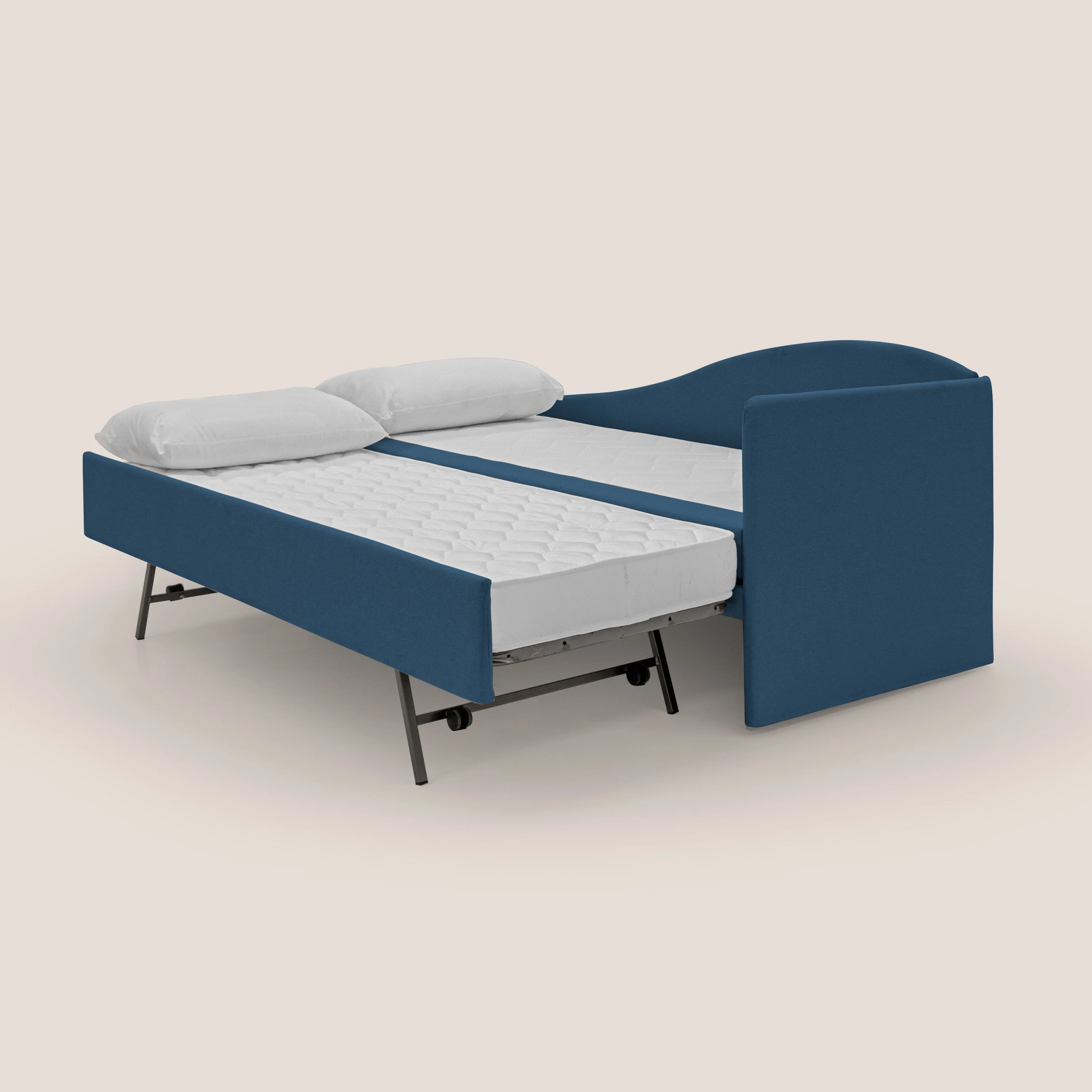 Nolo Canapé duplex avec lits jumeaux et tissu effet coton imperméable T13 bleu - Image 2