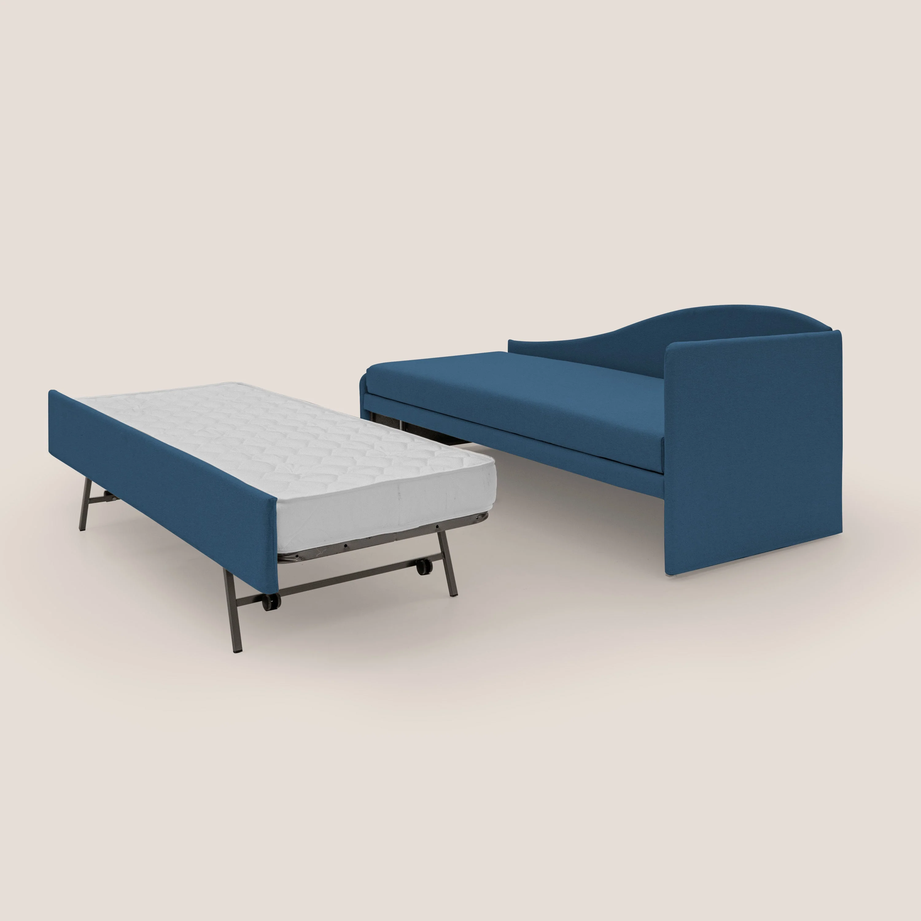 Nolo Canapé duplex avec lits jumeaux et tissu effet coton imperméable T13 bleu - Image 6