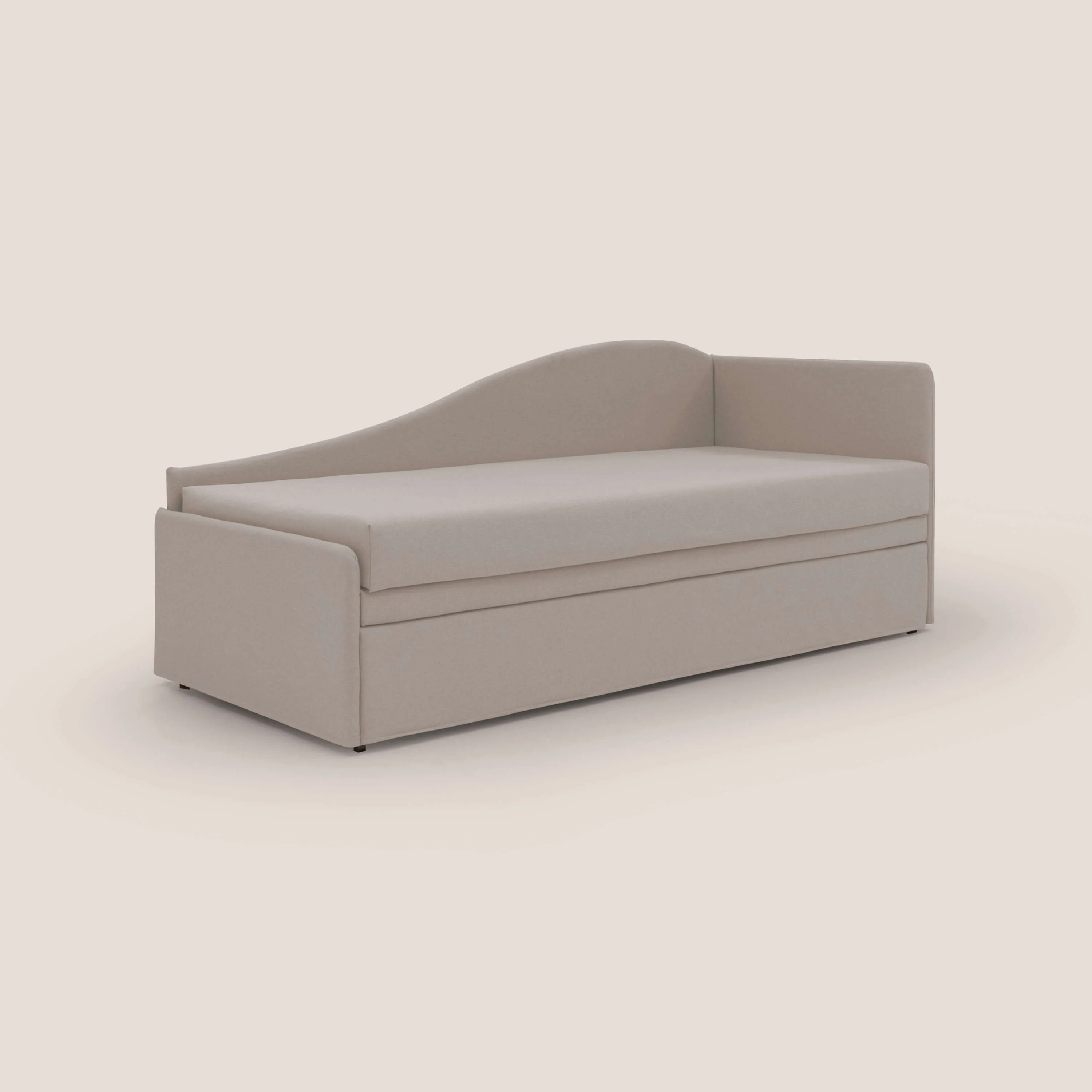 Nolo Canapé duplex avec lits jumeaux et tissu effet coton imperméable T13 crème - Image 3