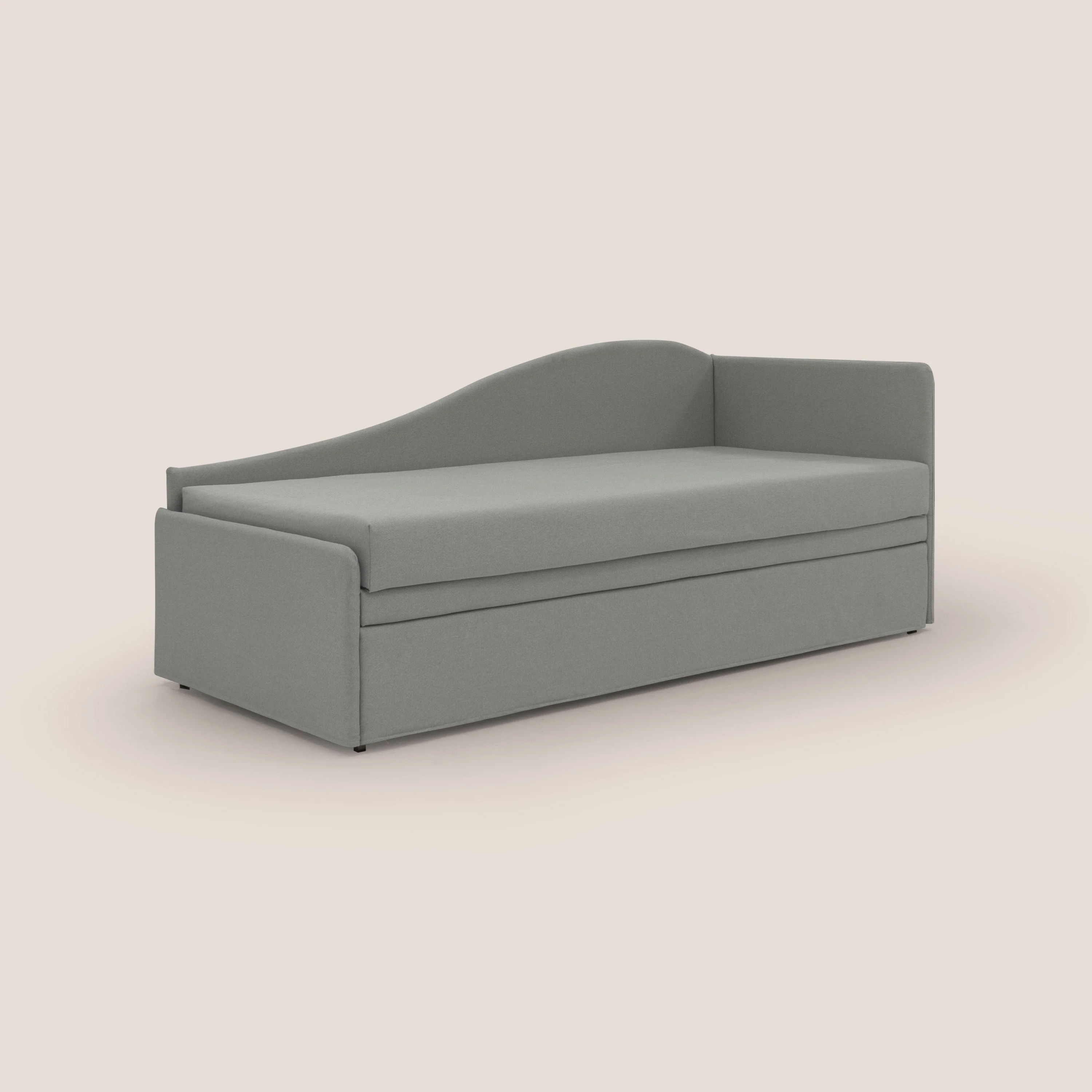 Nolo Canapé duplex avec lits jumeaux et tissu effet coton imperméable T13 gris - Image 3