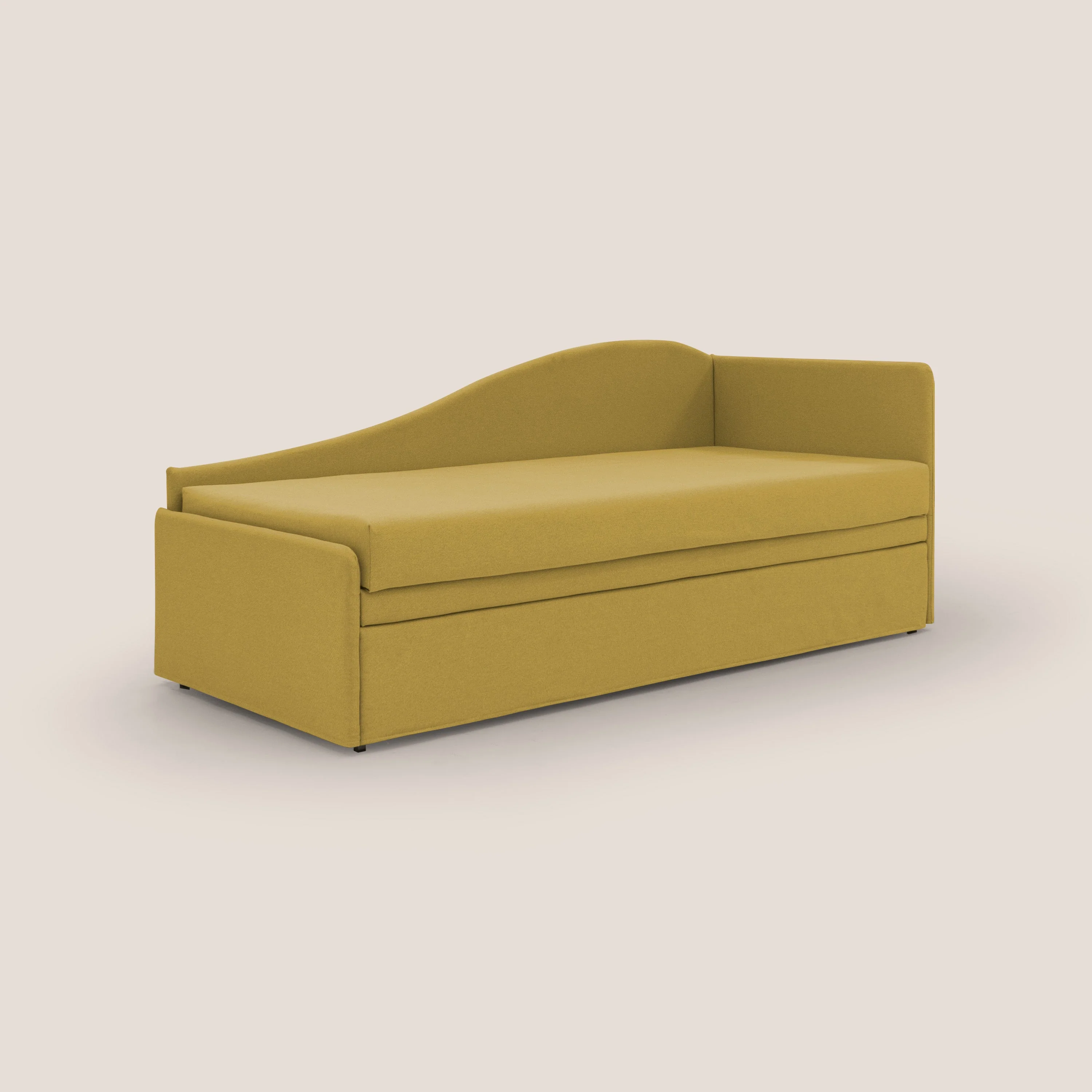 Nolo Canapé duplex avec lits jumeaux et tissu effet coton imperméable T13 jaune - Image 5