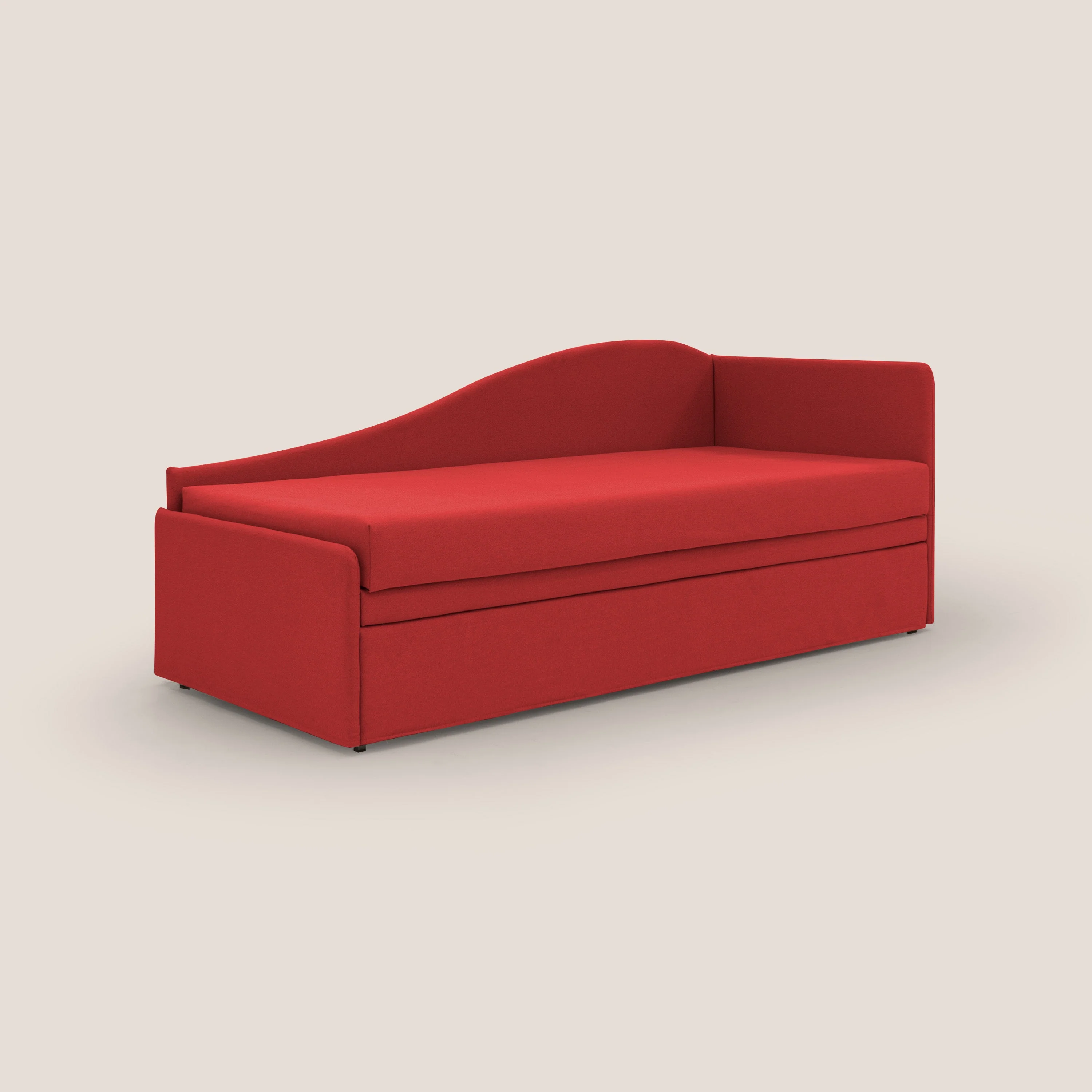 Nolo Canapé duplex avec lits jumeaux et tissu effet coton imperméable T13 rouge - Image 3