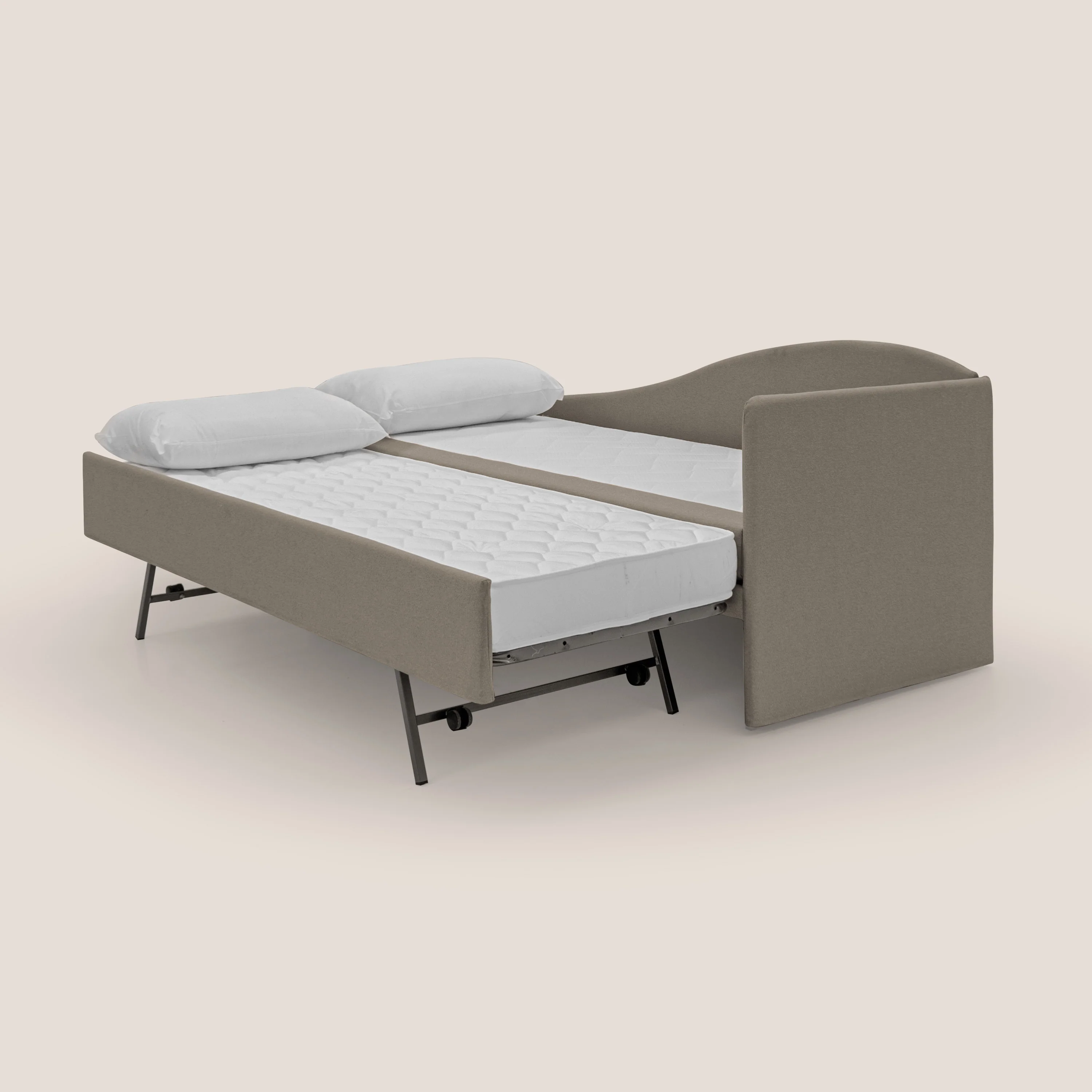 Nolo Canapé duplex avec lits jumeaux et tissu effet coton imperméable T13 Taupe tortora - Image 2