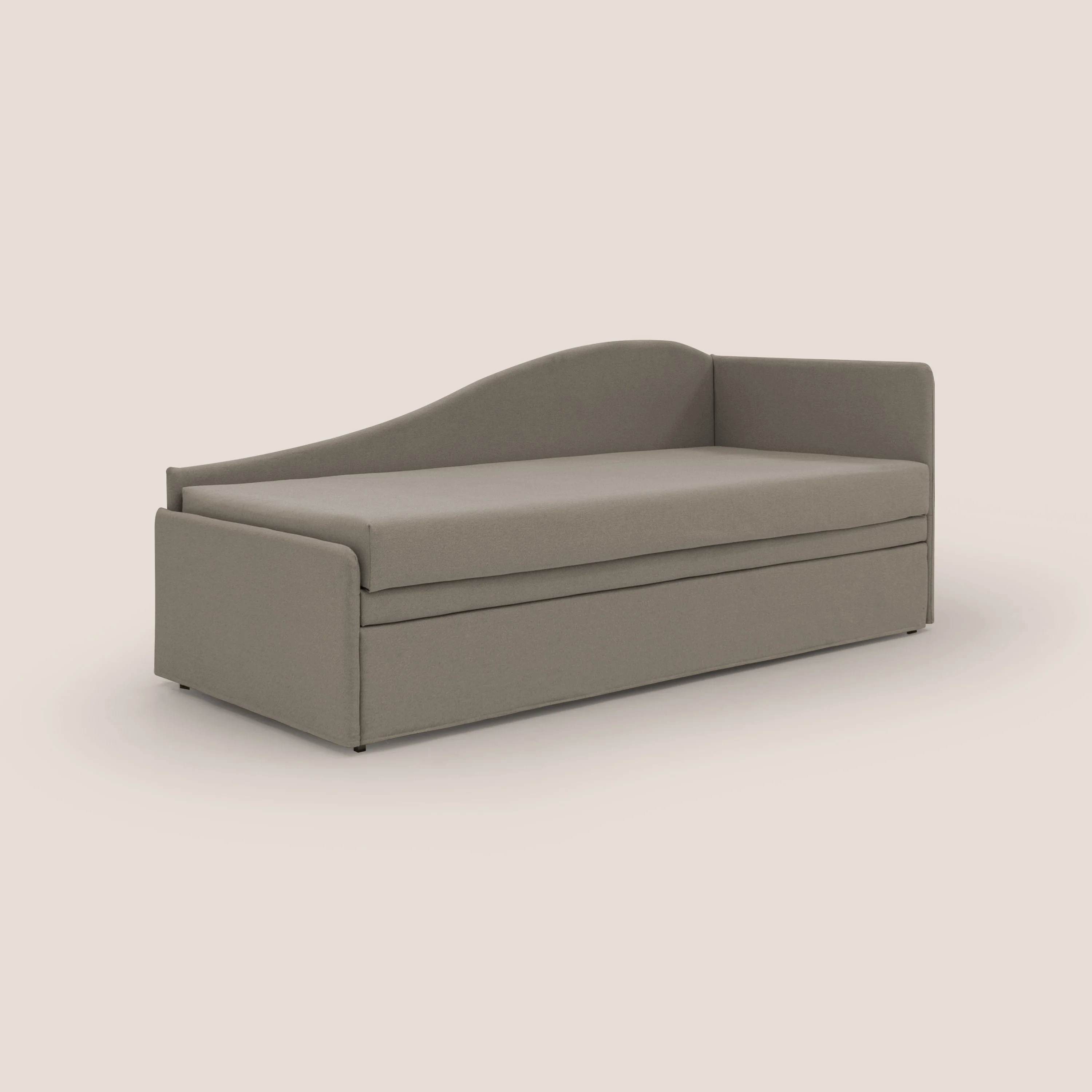 Nolo Canapé duplex avec lits jumeaux et tissu effet coton imperméable T13 Taupe tortora - Image 3