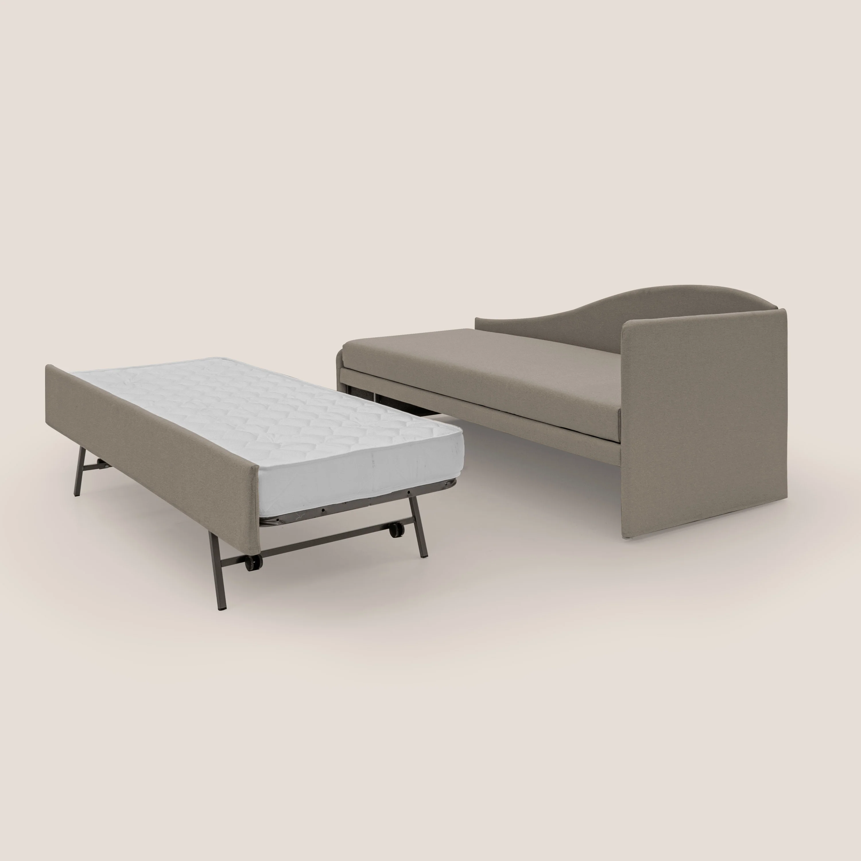 Nolo Canapé duplex avec lits jumeaux et tissu effet coton imperméable T13 Taupe tortora - Image 6