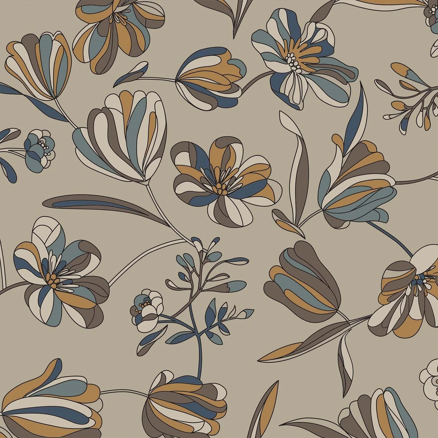 Omika collezione cuscini a fantasie multicolor in velluto impermeabile beige - Image 2