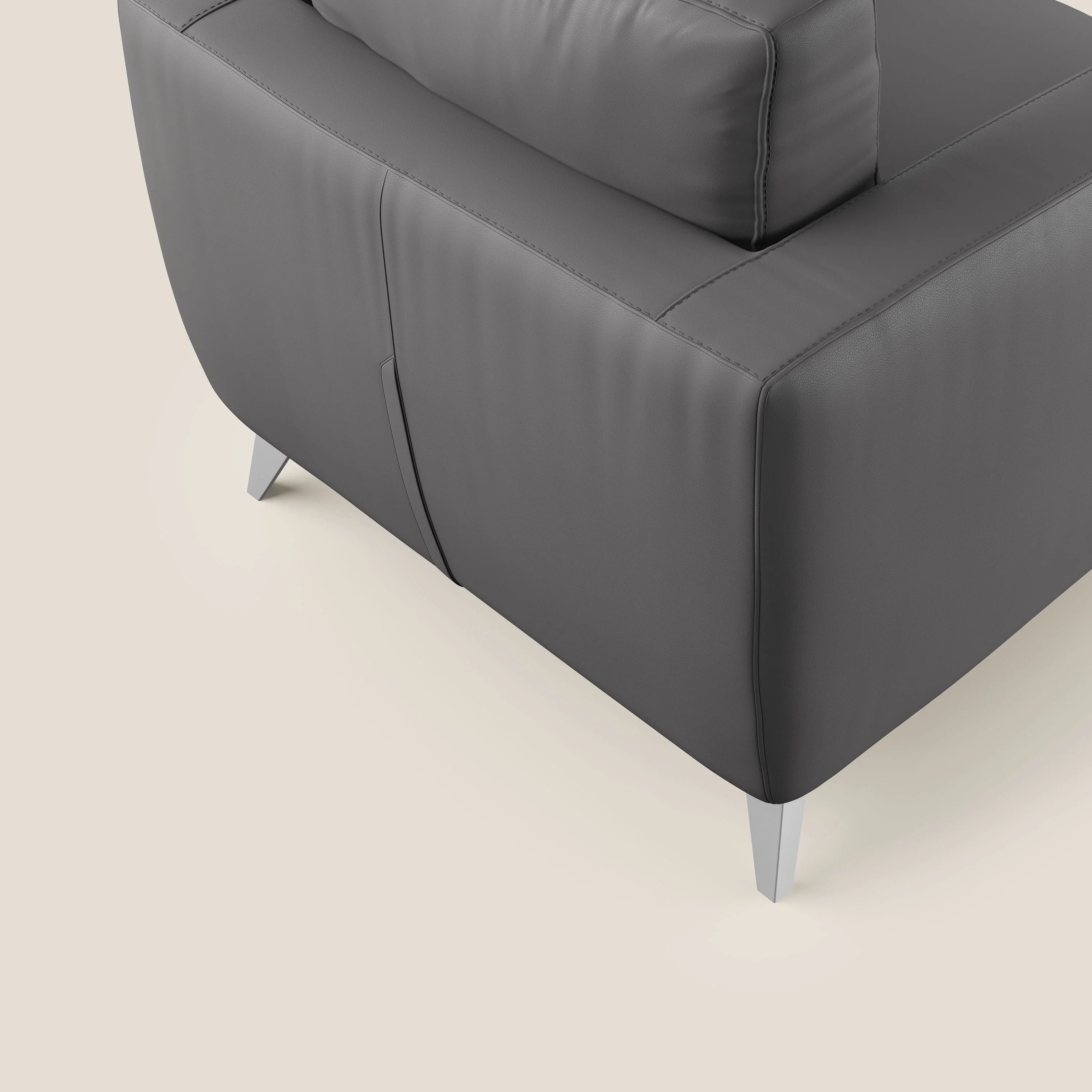 Orione fauteuil en simili cuir imperméable T04 anthracite - Image 7