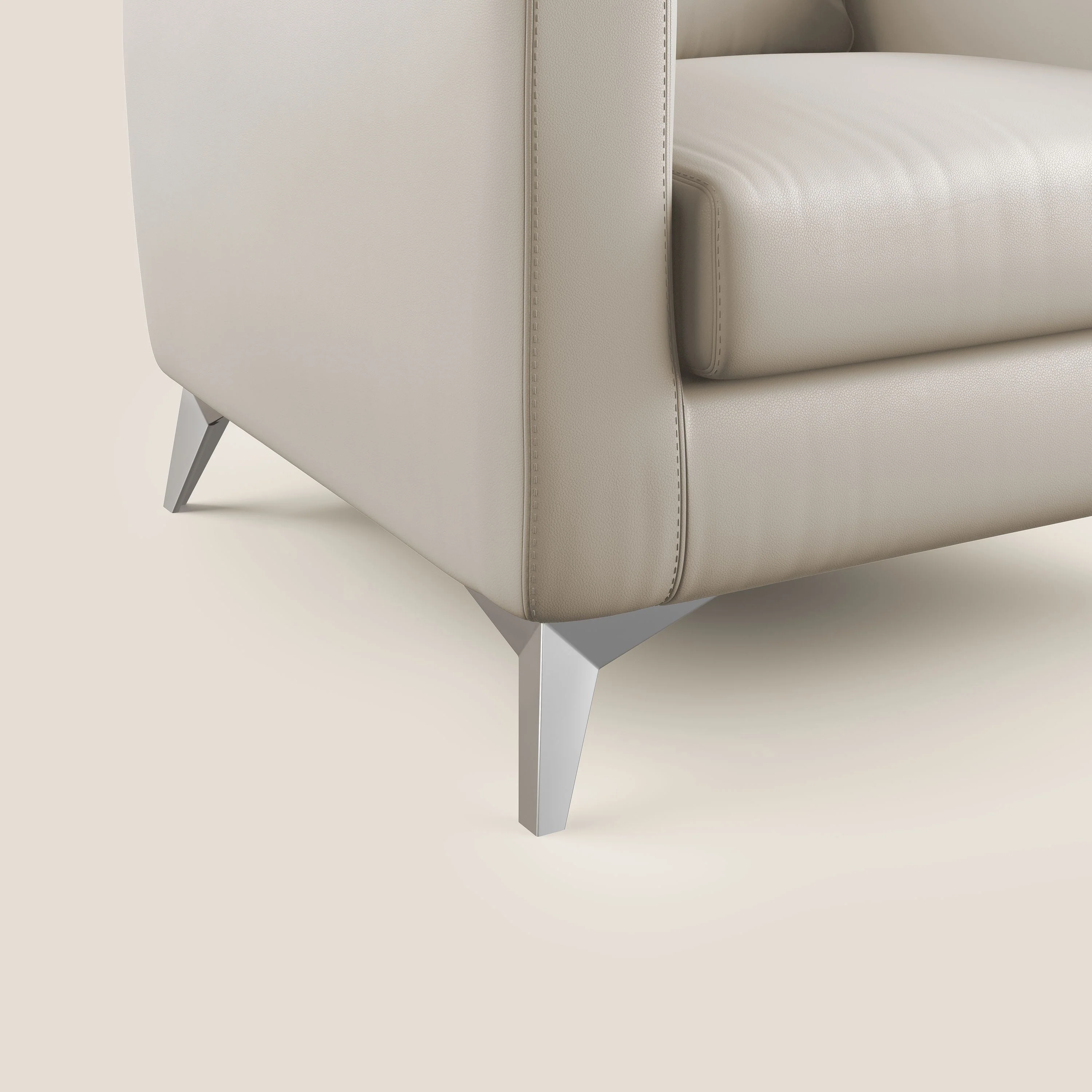 Orione fauteuil en simili cuir imperméable T04 beige - Image 5