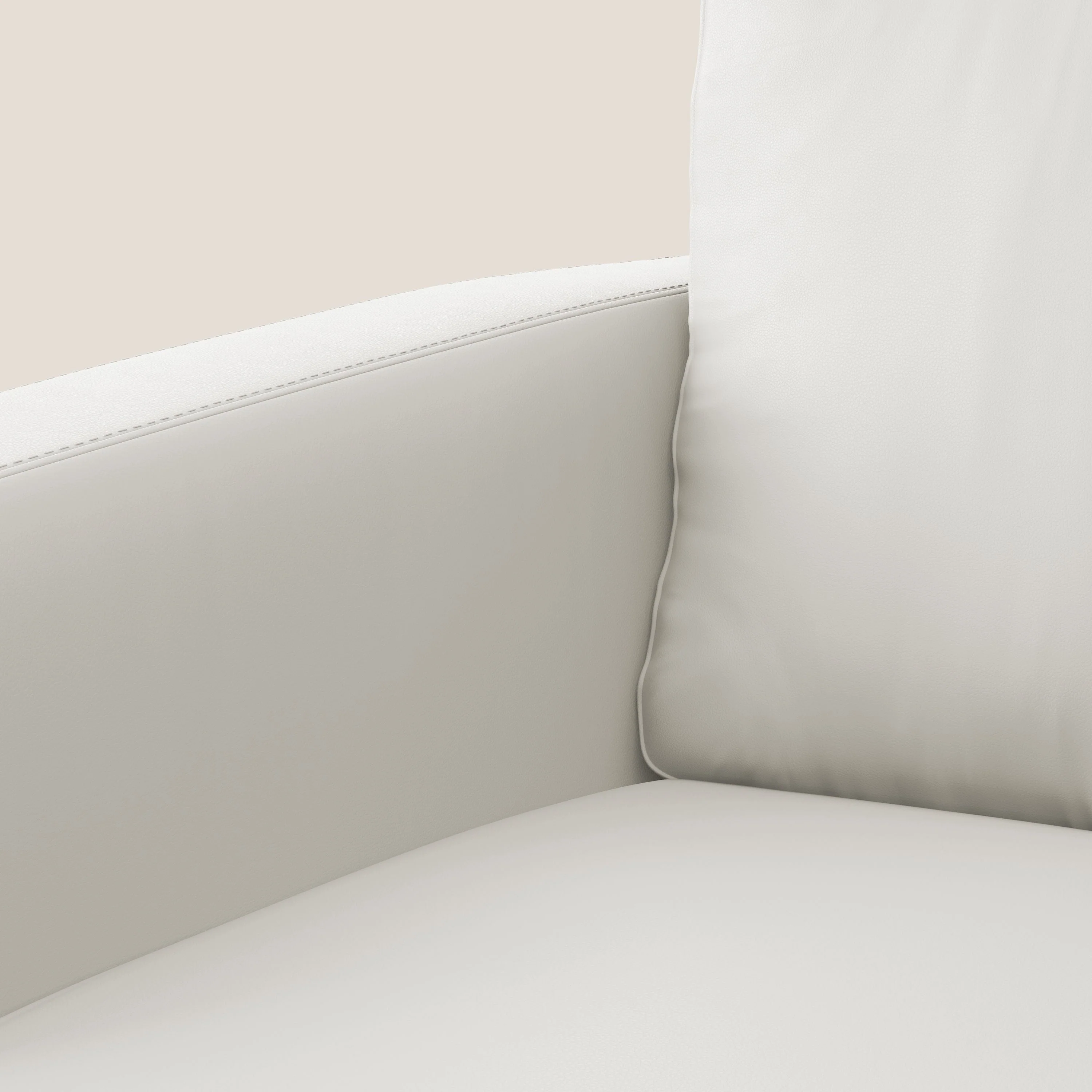 Orione fauteuil en simili cuir imperméable T04 blanc - Image 7