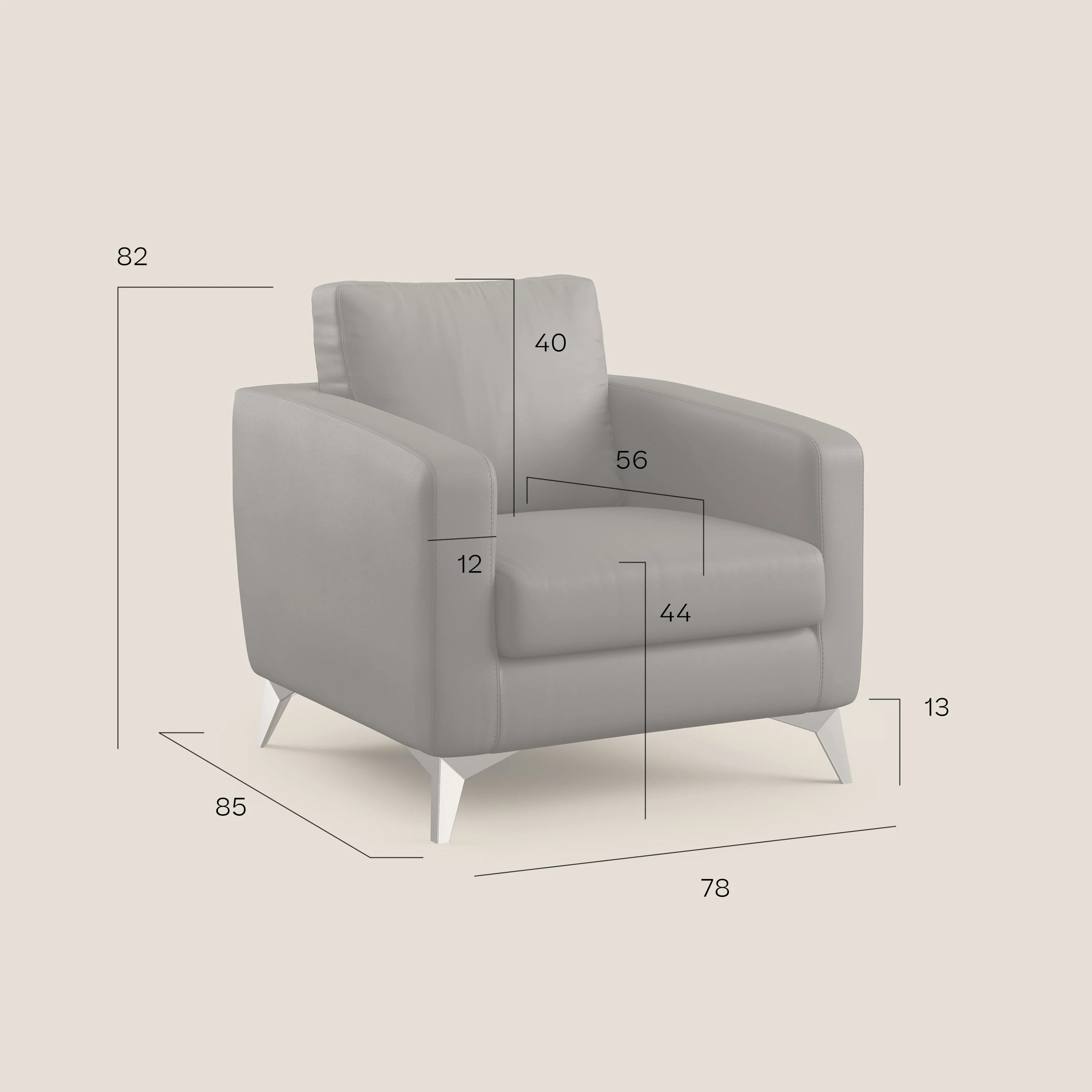 Orione fauteuil en simili cuir imperméable T04 blanc - Image 9