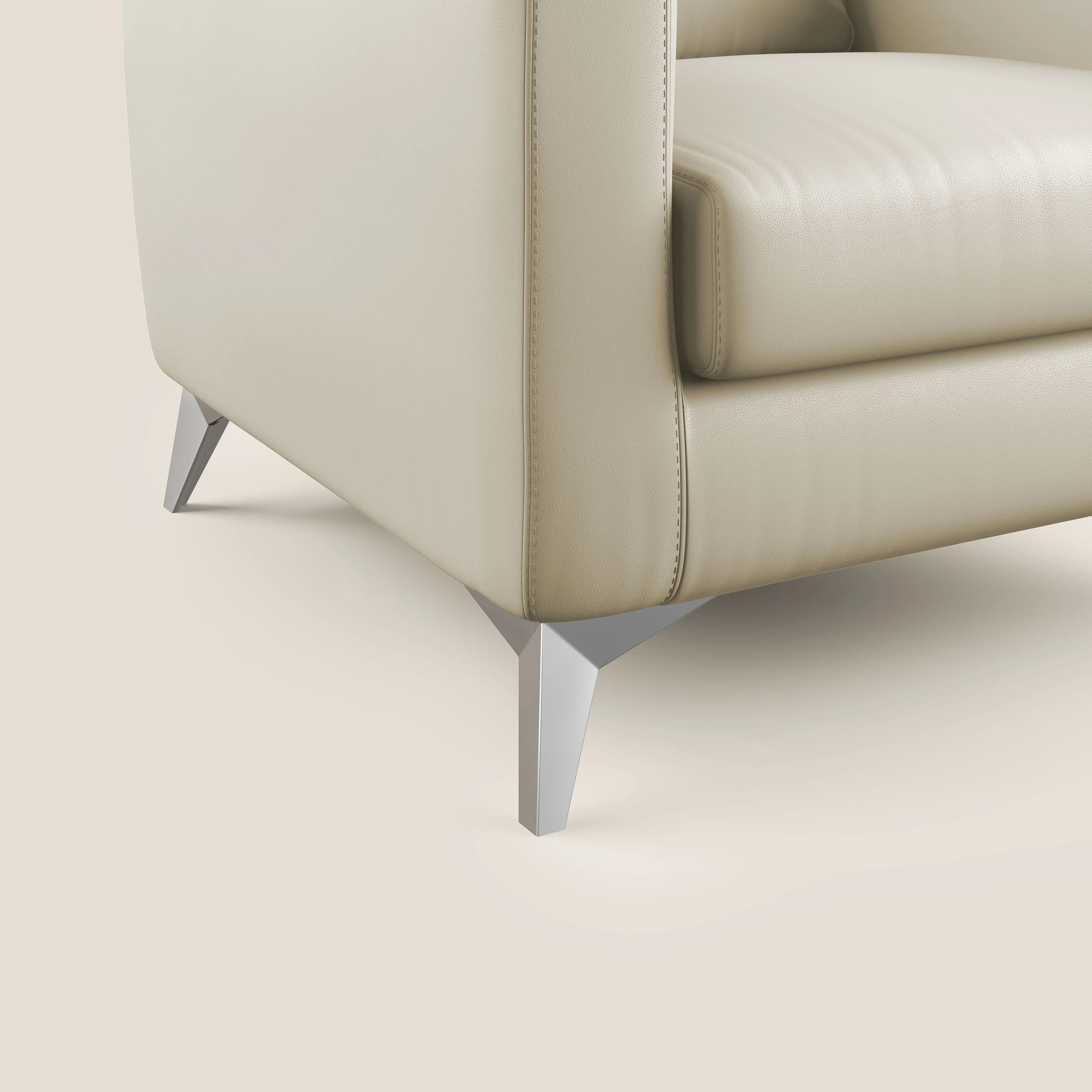 Orione fauteuil en simili cuir imperméable T04 crème - Image 5