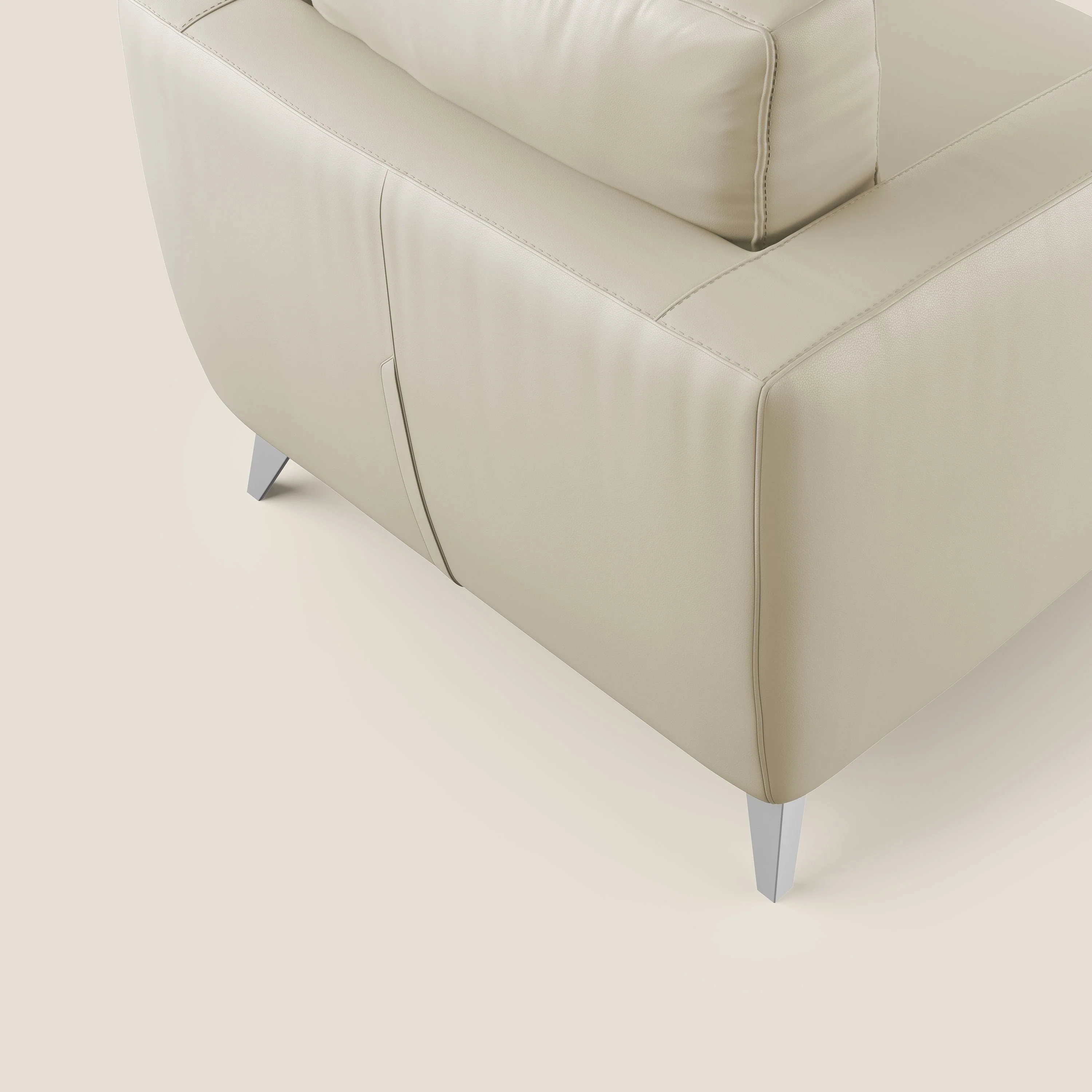 Orione fauteuil en simili cuir imperméable T04 crème - Image 6