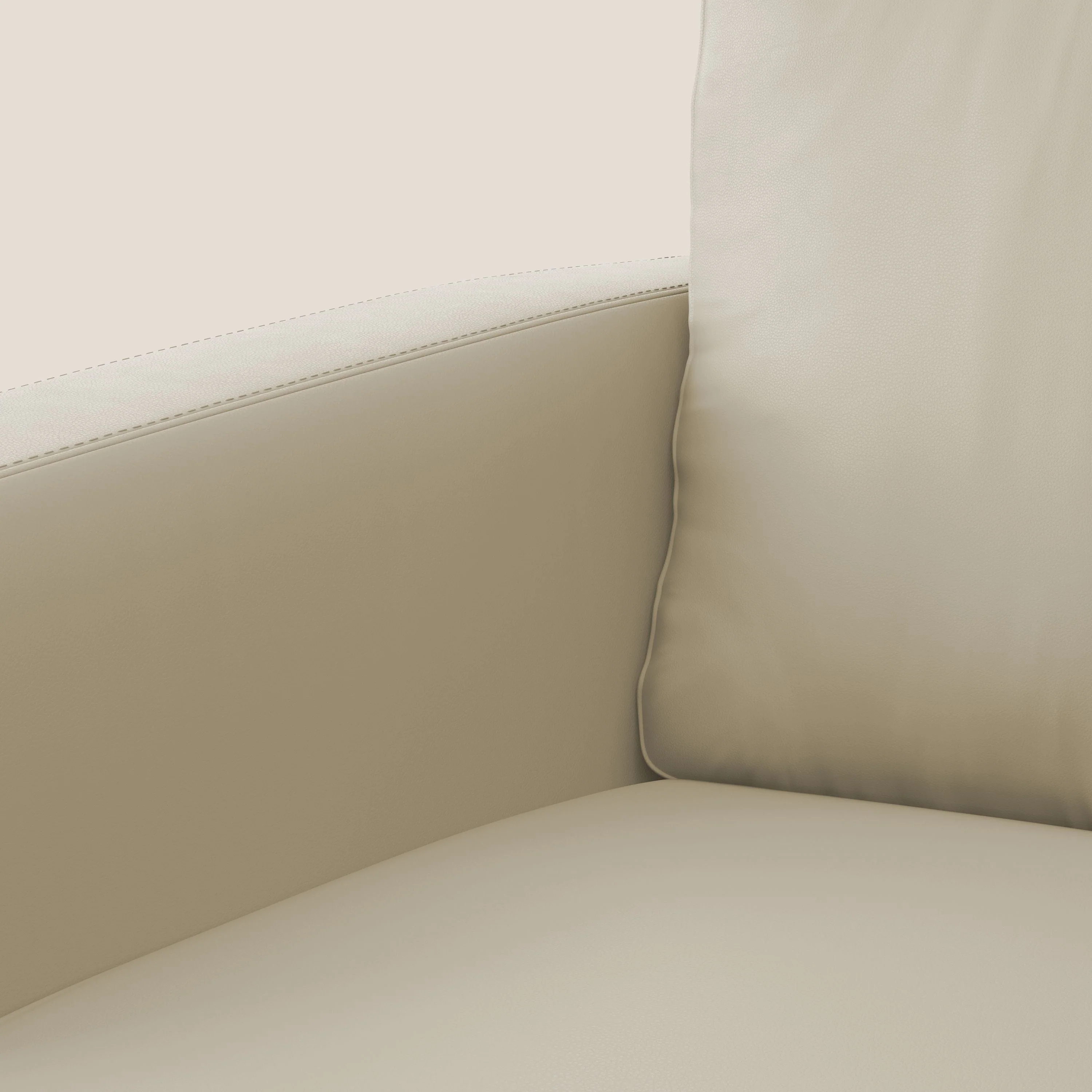 Orione fauteuil en simili cuir imperméable T04 crème - Image 7