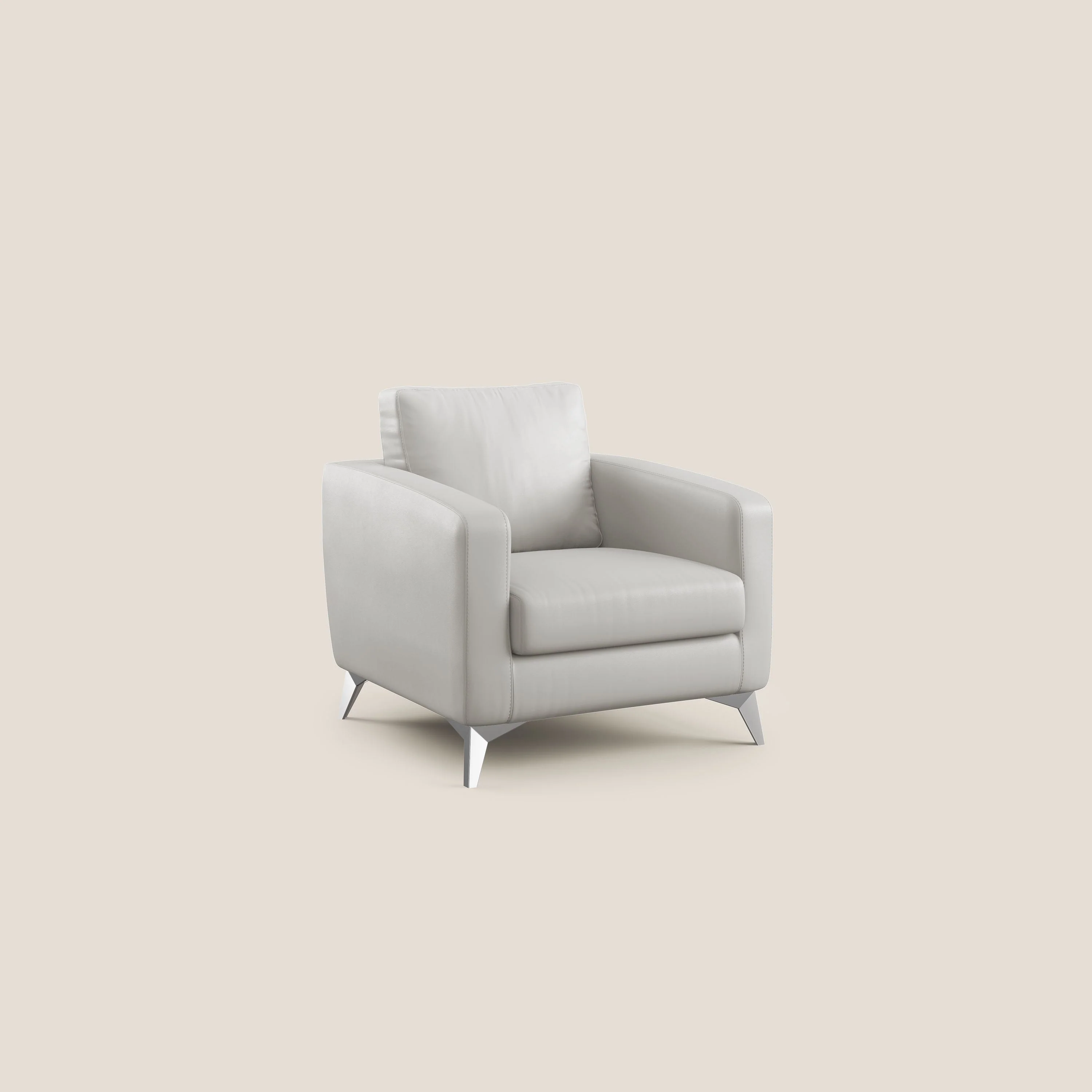 Orione fauteuil en simili cuir imperméable T04 gris clair - Image 2