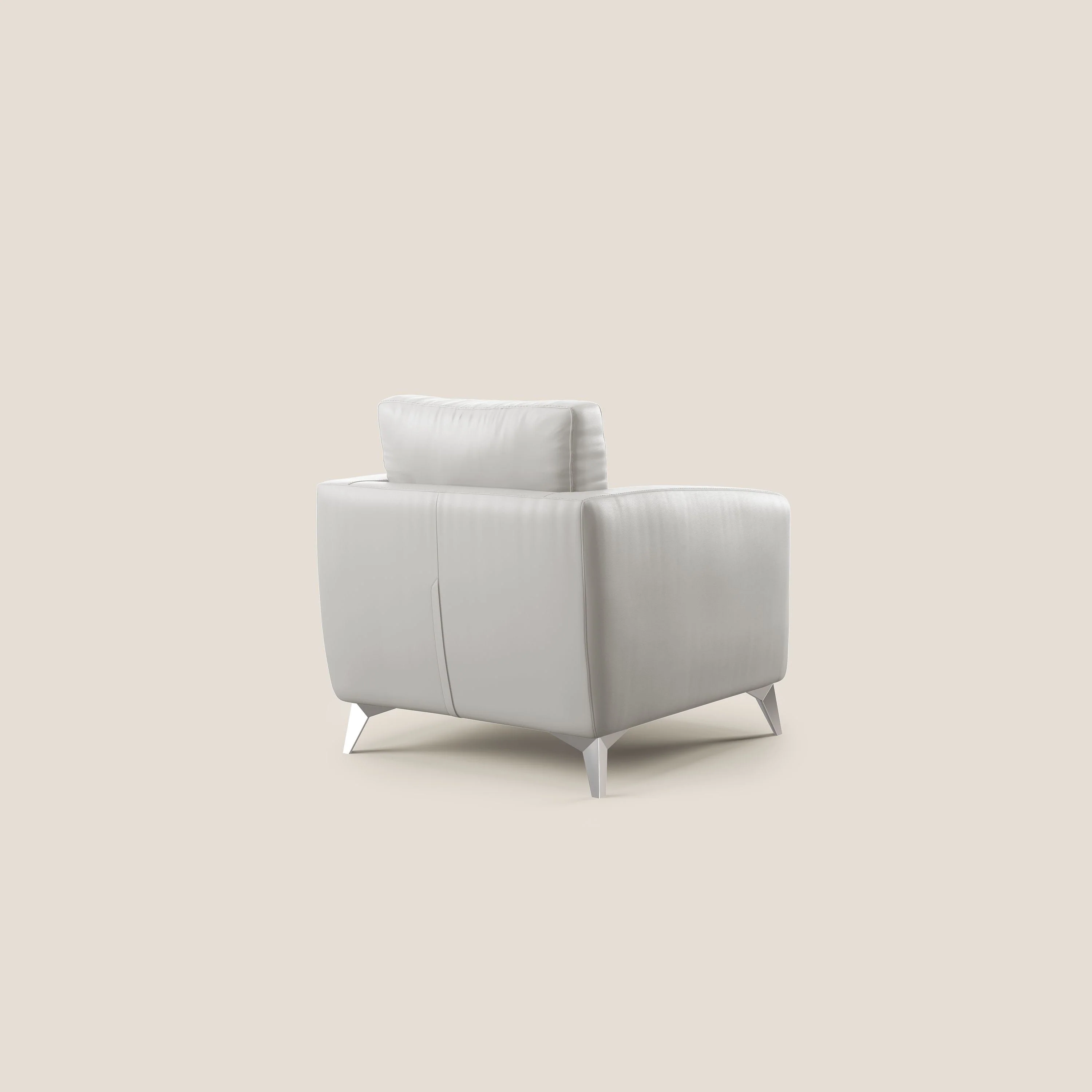 Orione fauteuil en simili cuir imperméable T04 gris clair - Image 4