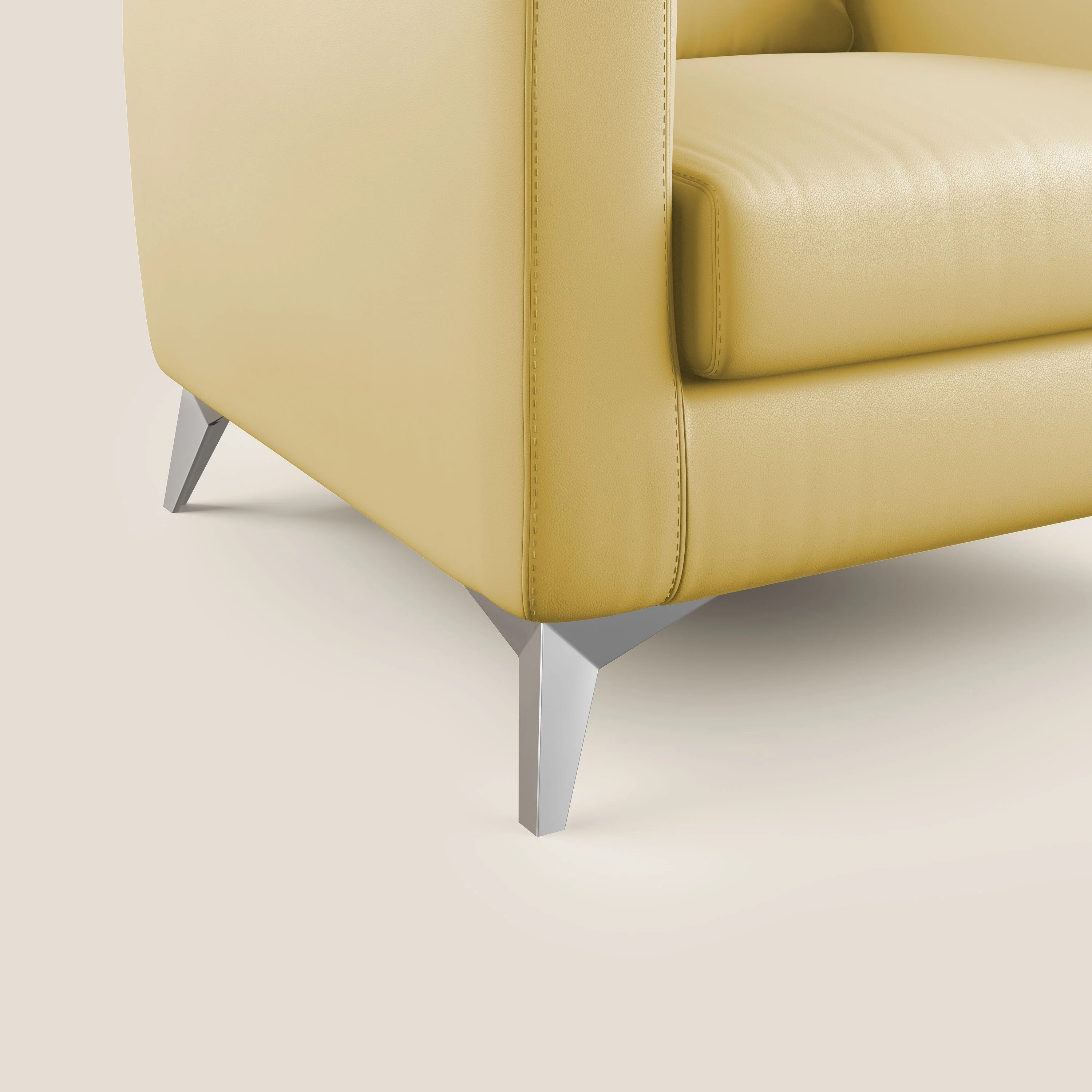 Orione fauteuil en simili cuir imperméable T04 jaune - Image 5