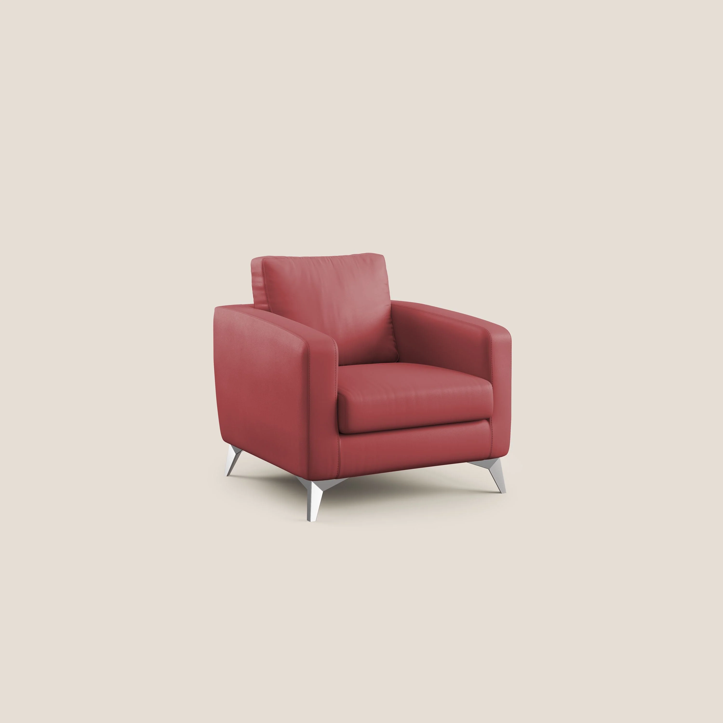 Orione fauteuil en simili cuir imperméable T04 rouge - Image 2