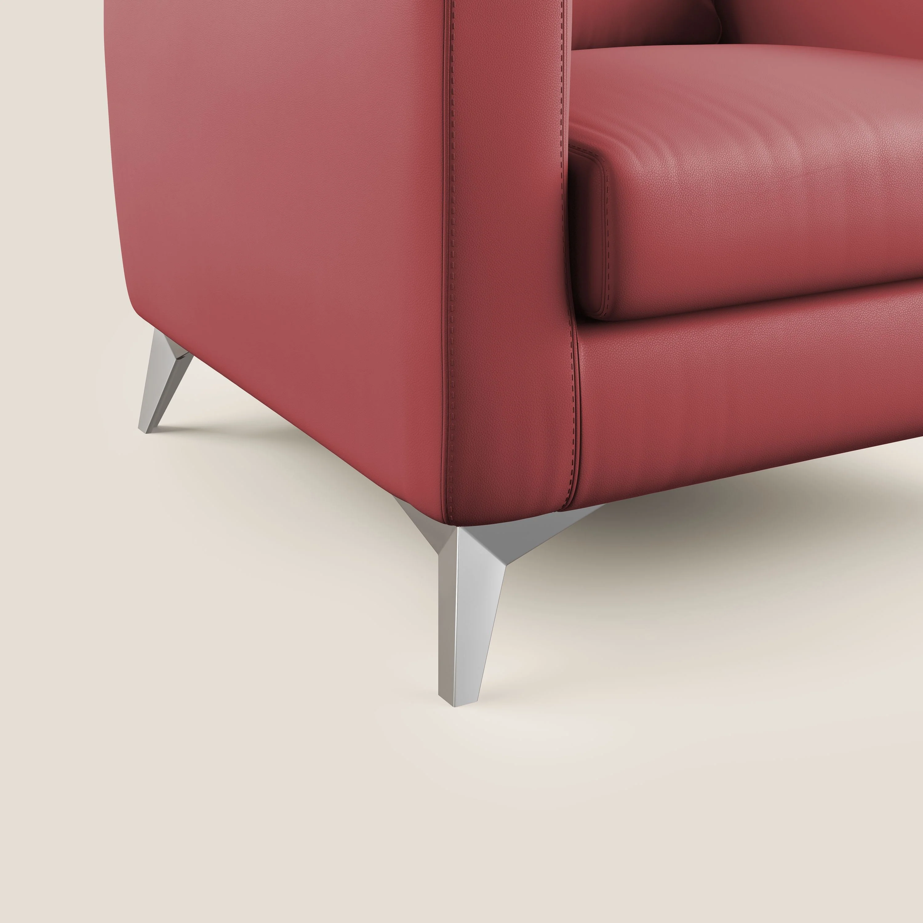 Orione fauteuil en simili cuir imperméable T04 rouge - Image 5