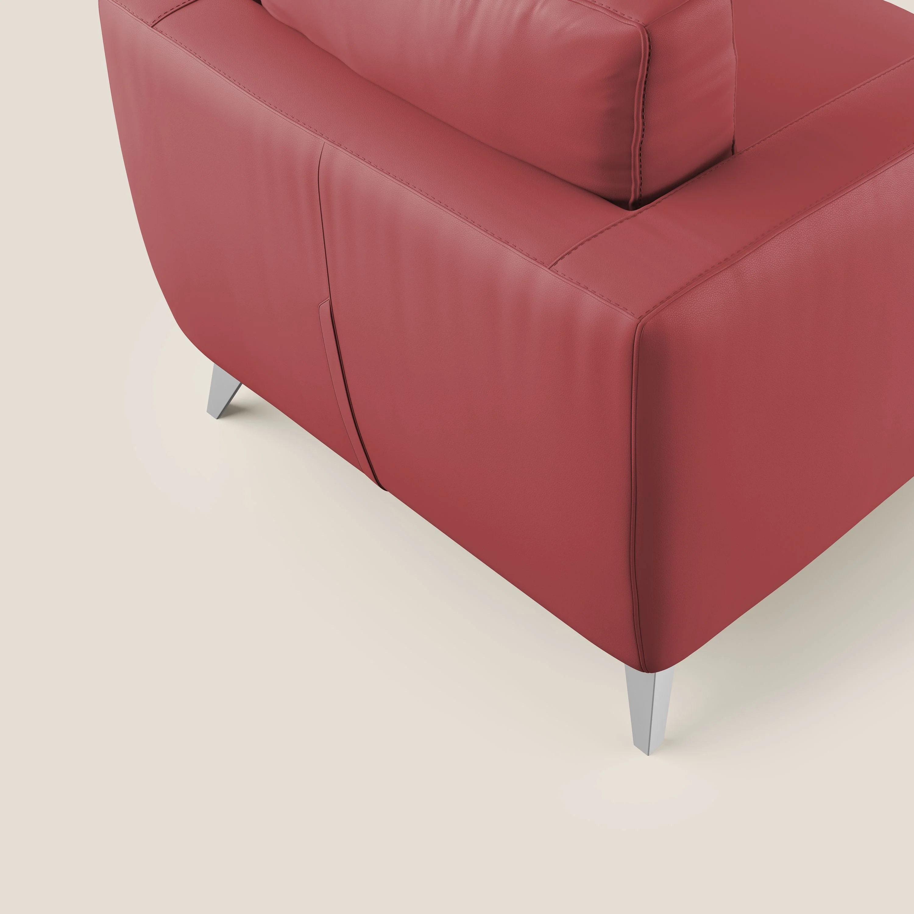 Orione fauteuil en simili cuir imperméable T04 rouge - Image 6