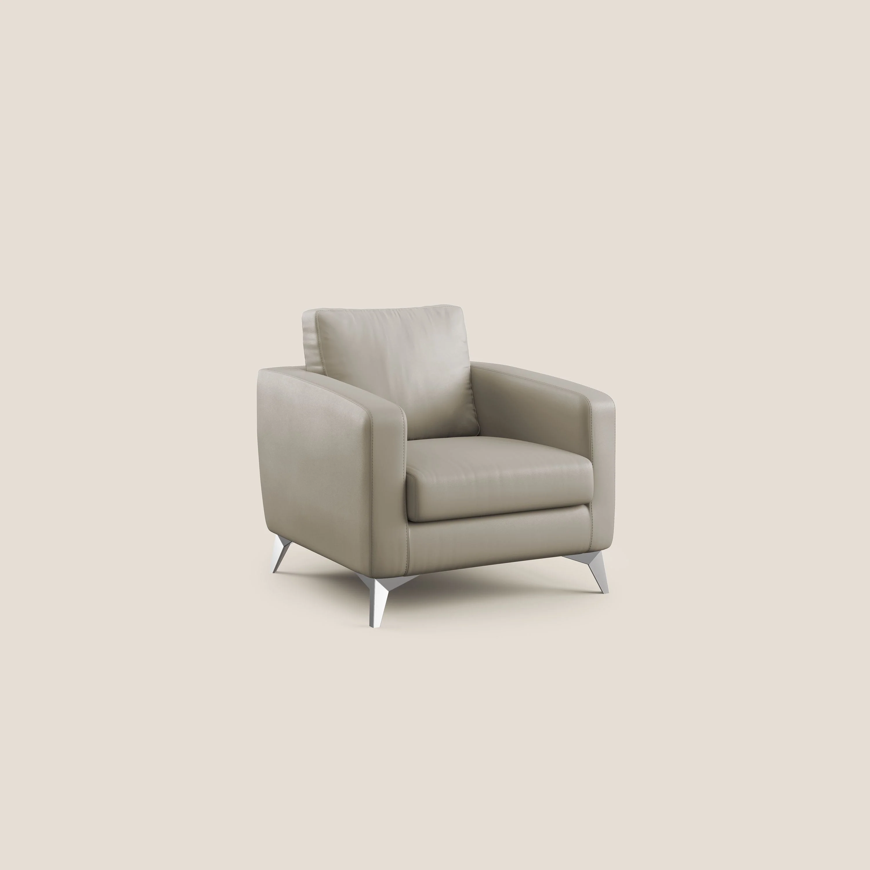 Orione fauteuil en simili cuir imperméable T04 taupe - Image 2