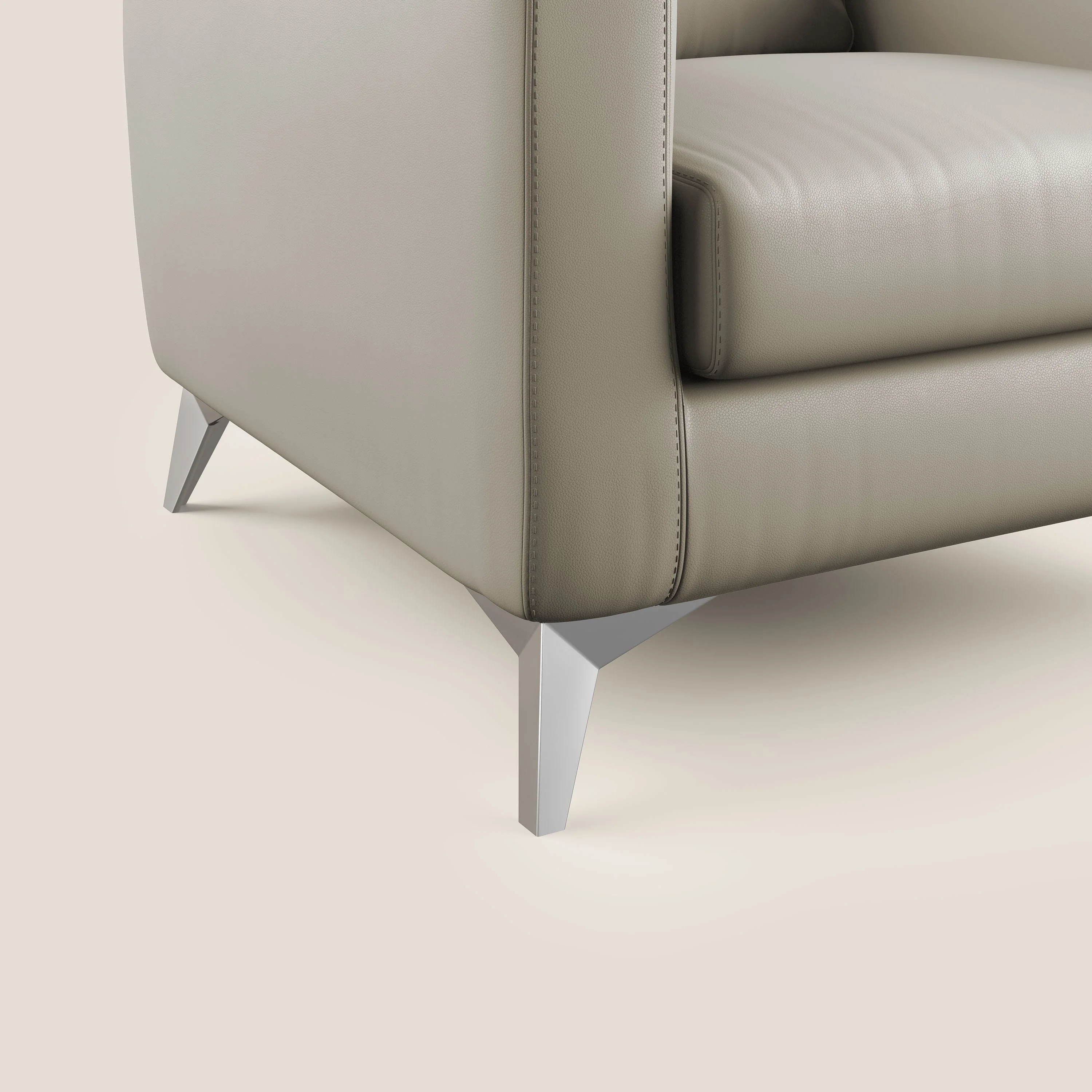 Orione fauteuil en simili cuir imperméable T04 taupe - Image 5
