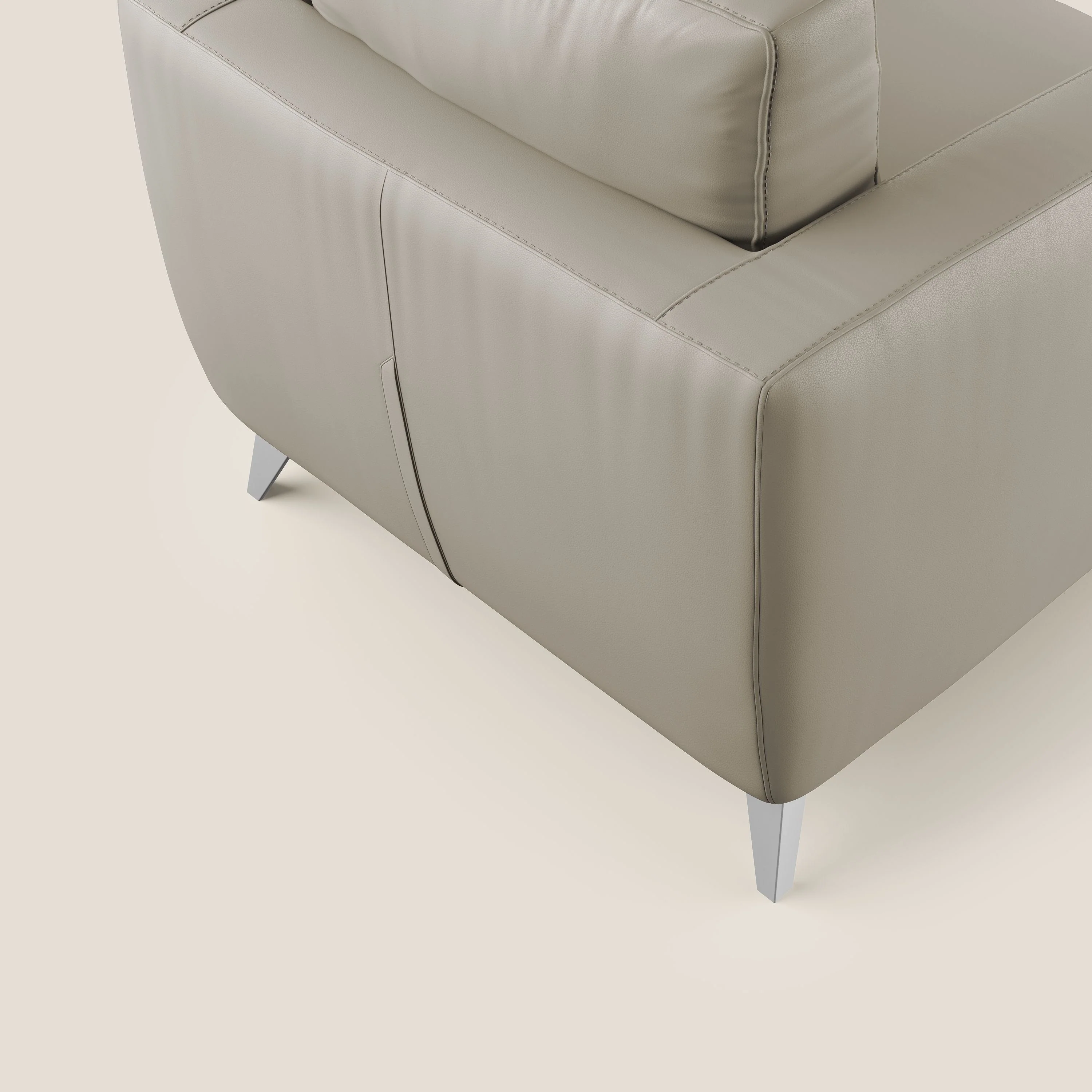 Orione fauteuil en simili cuir imperméable T04 taupe - Image 6