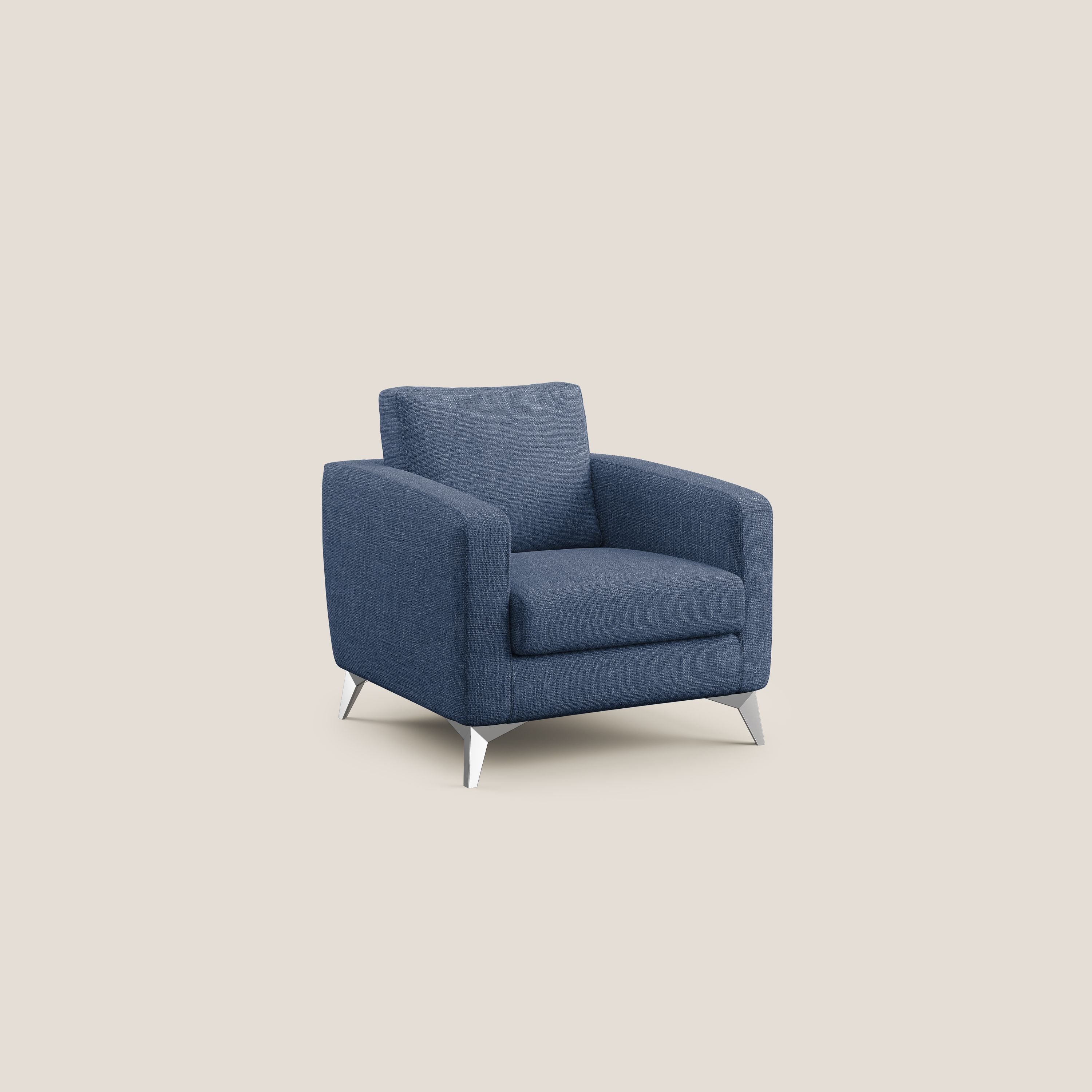Orione fauteuil en tissu doux imperméable entrelacé T06 bleu - Image 2
