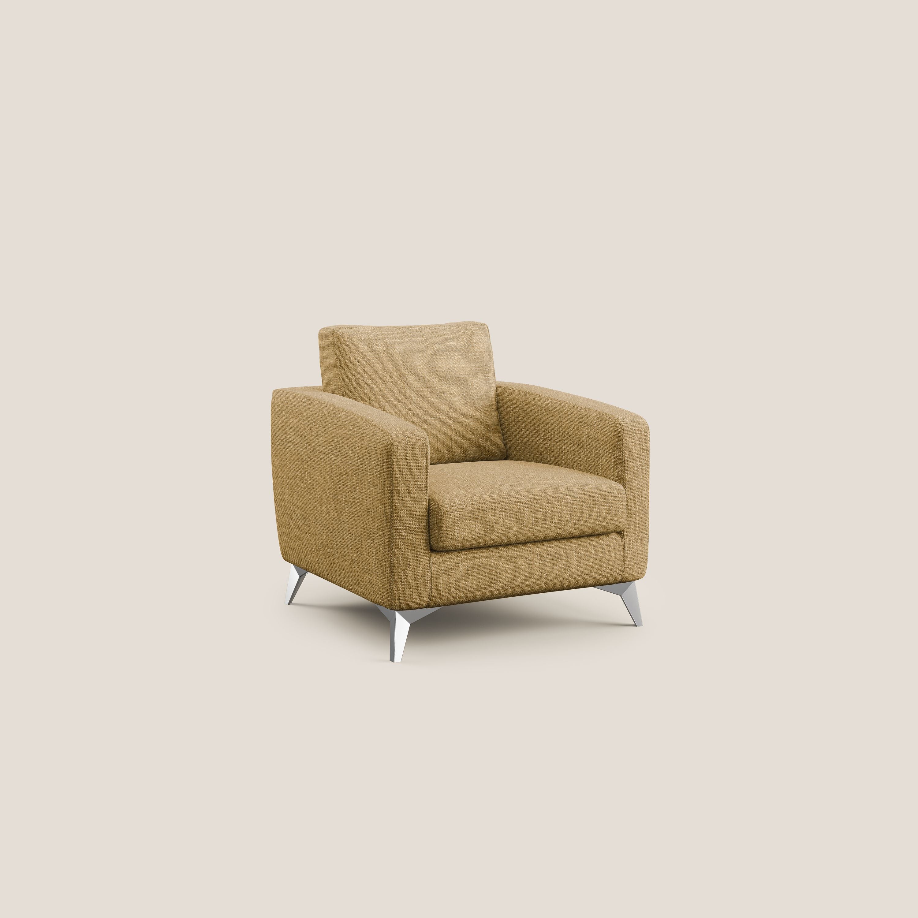 Orione fauteuil en tissu doux imperméable entrelacé T06 jaune - Image 2