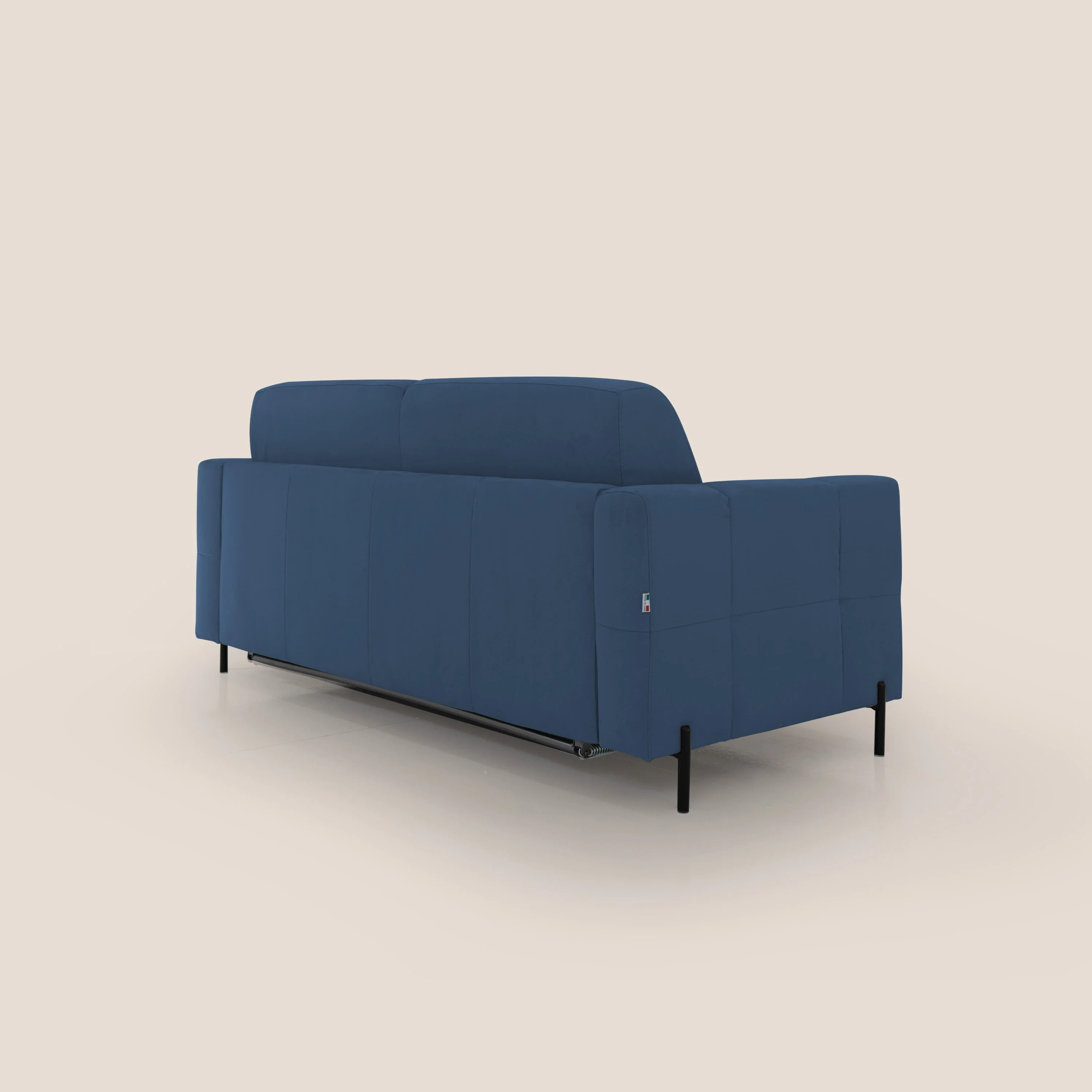 Ortensia canapé convertible matelas H 18cm et pieds hauts en élégante microfibre détachable T11 bleu - Image 8