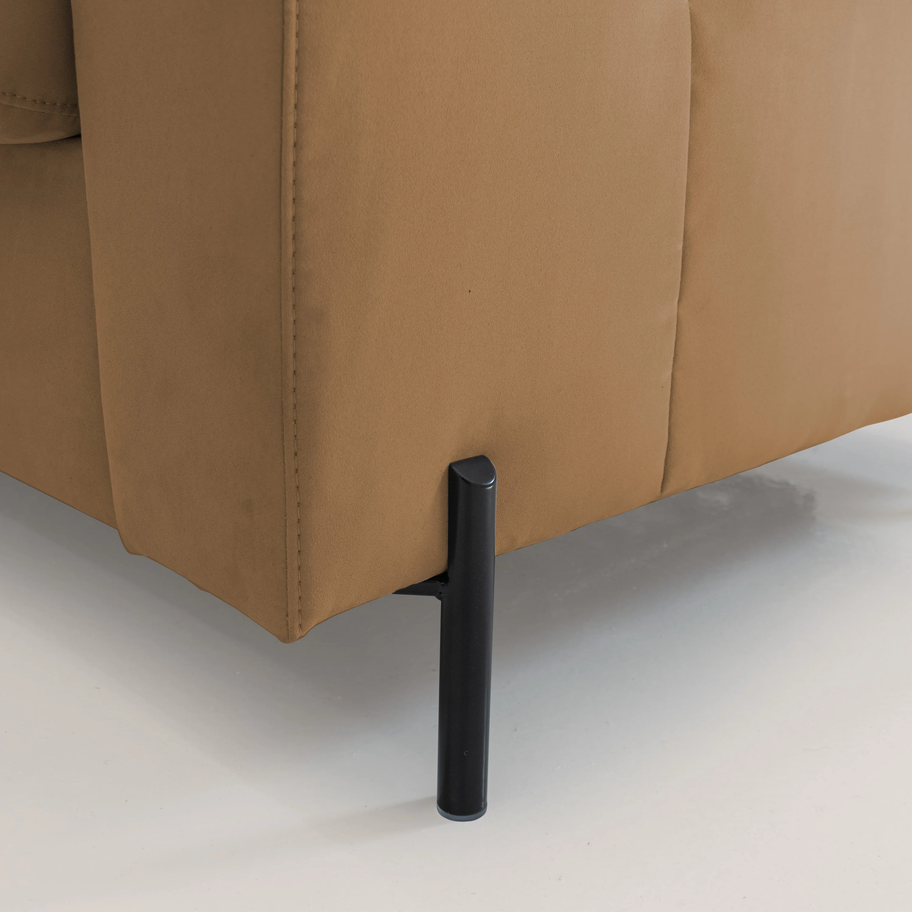 Ortensia canapé convertible matelas H 18cm et pieds hauts en élégante microfibre détachable T11 cuir - Image 6