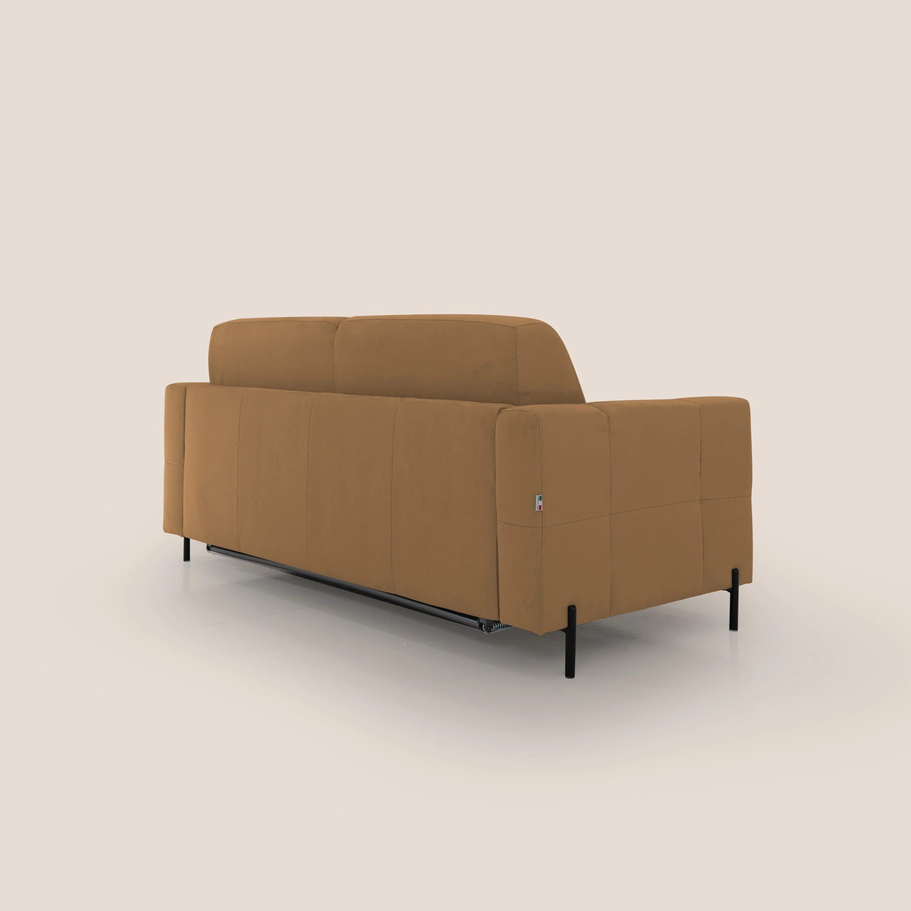 Ortensia canapé convertible matelas H 18cm et pieds hauts en élégante microfibre détachable T11 cuir - Image 8