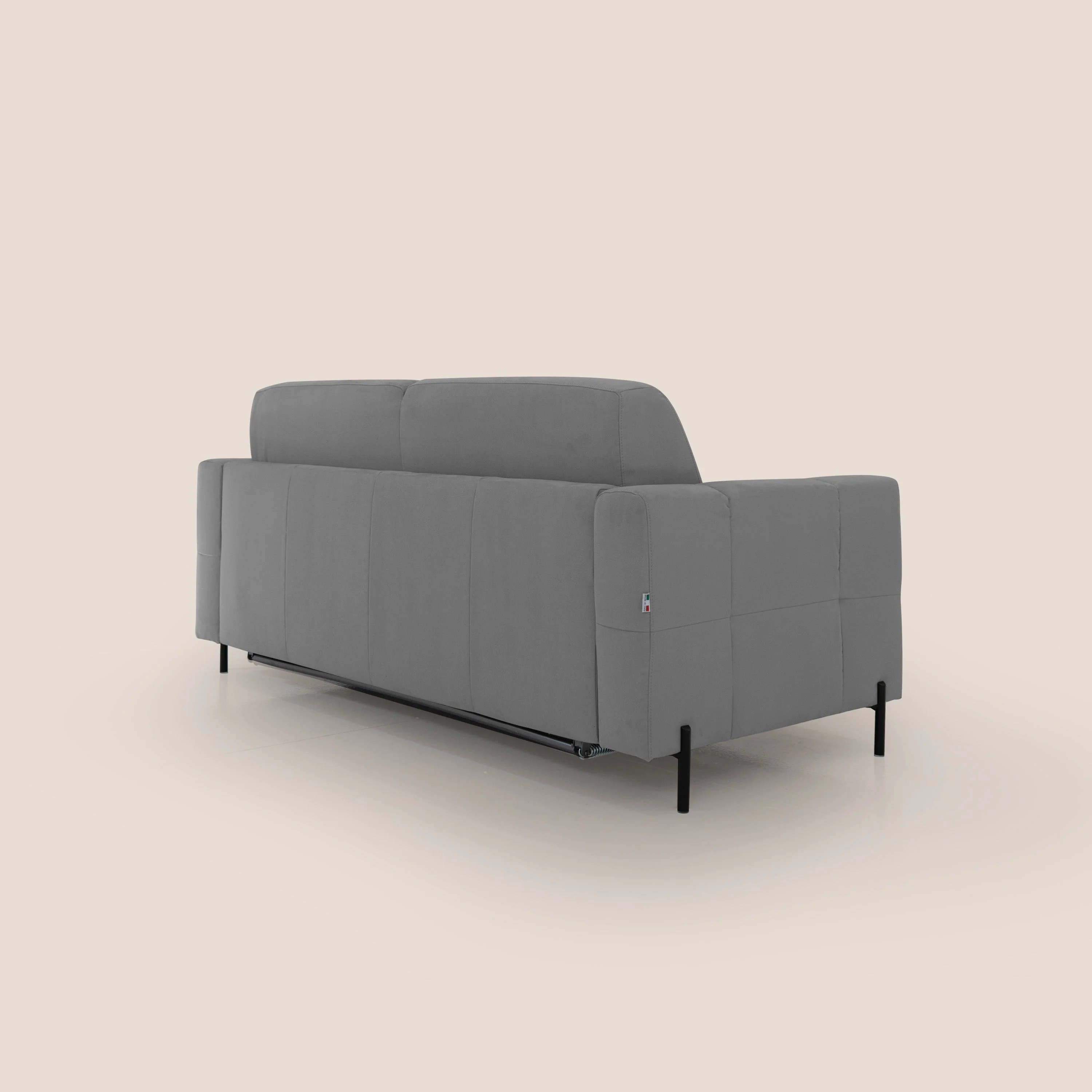 Ortensia canapé convertible matelas H 18cm et pieds hauts en élégante microfibre détachable T11 gris - Image 8