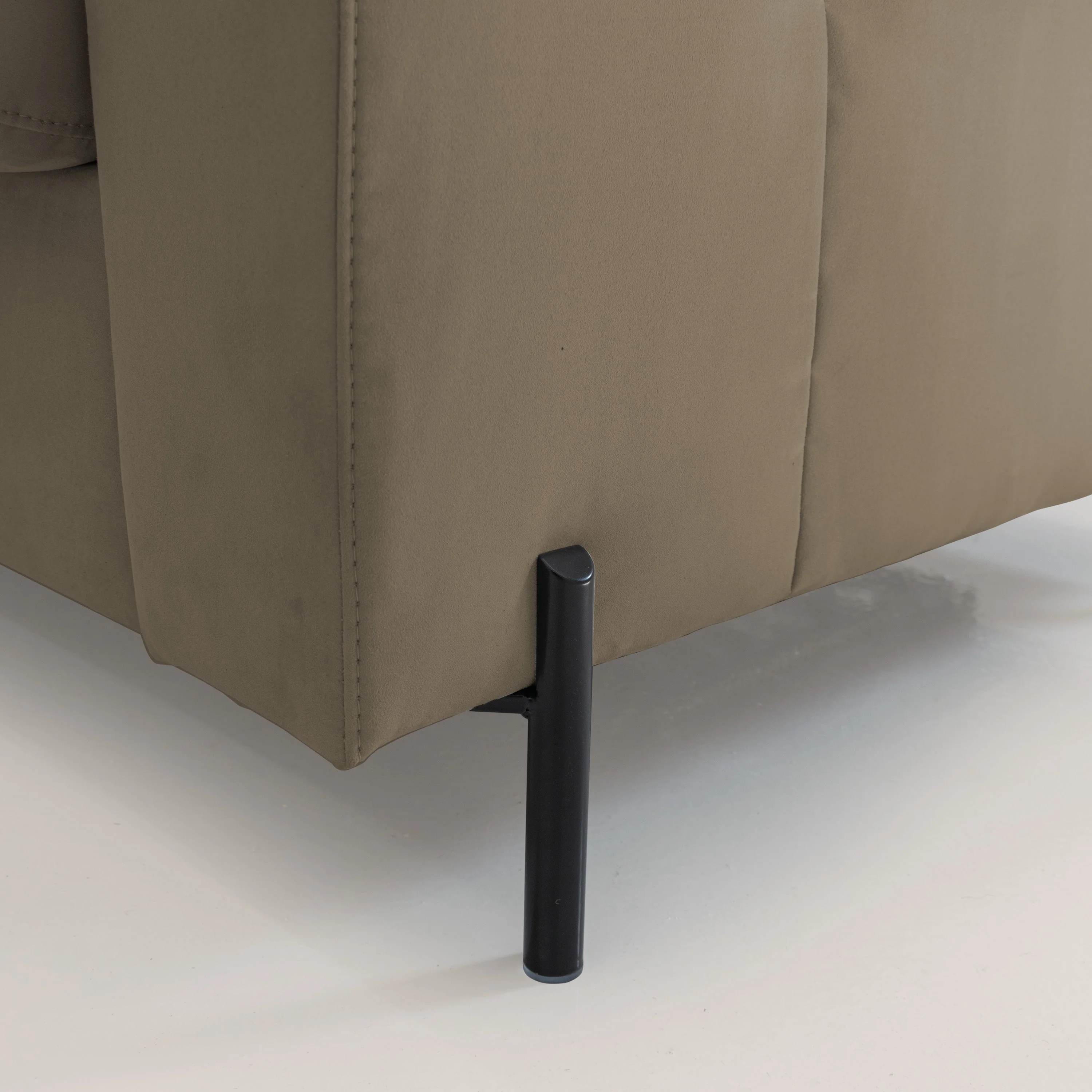 Ortensia canapé convertible matelas H 18cm et pieds hauts en élégante microfibre détachable T11 marron - Image 6