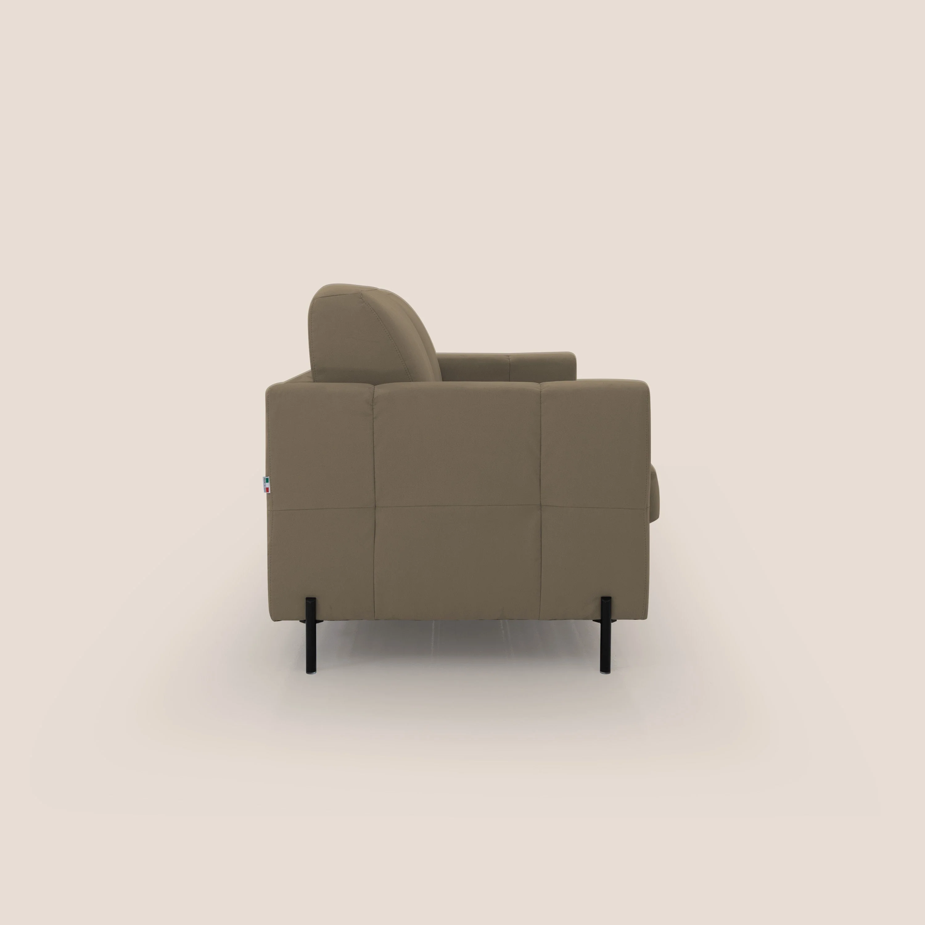 Ortensia canapé convertible matelas H 18cm et pieds hauts en élégante microfibre détachable T11 marron - Image 7