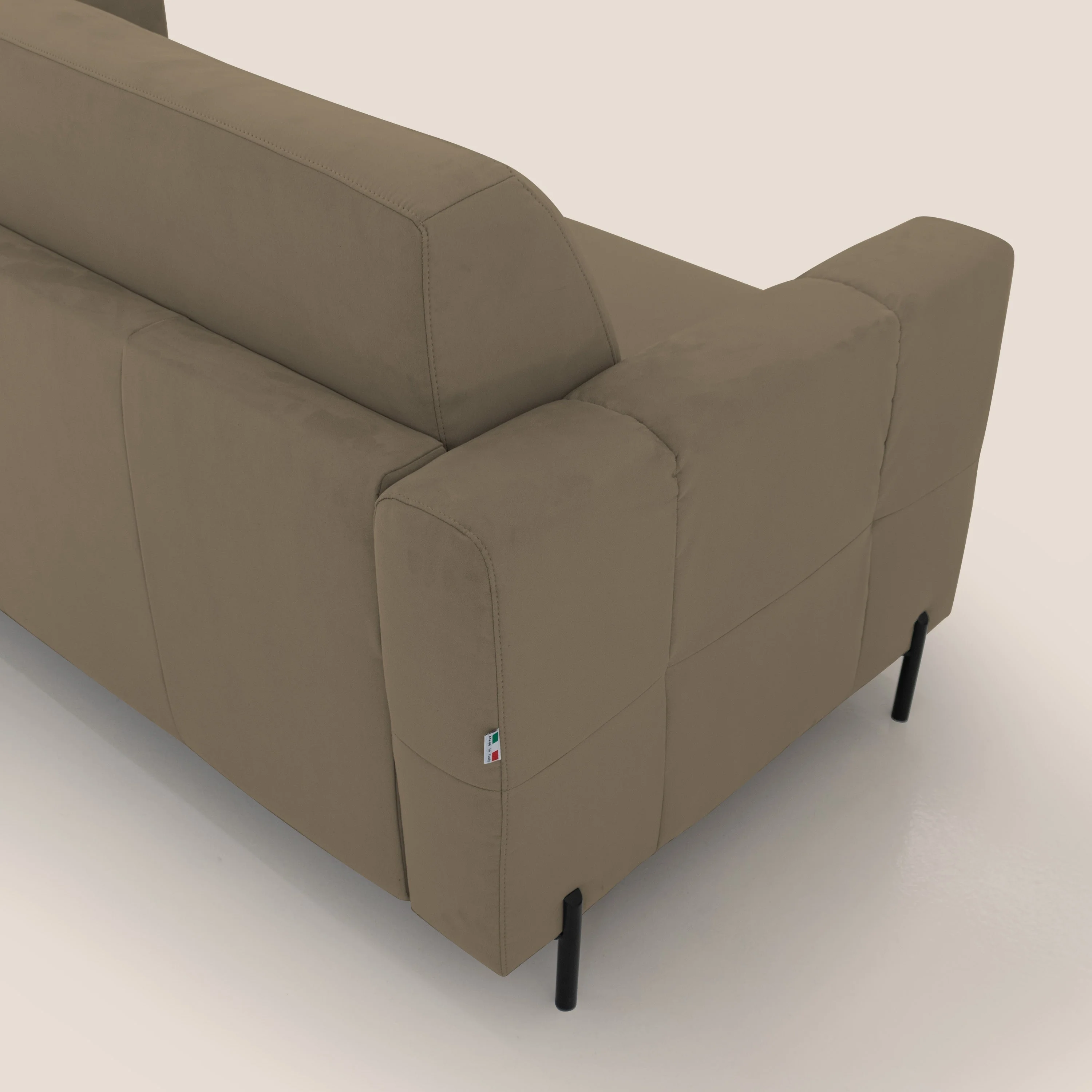 Ortensia canapé convertible matelas H 18cm et pieds hauts en élégante microfibre détachable T11 marron - Image 9
