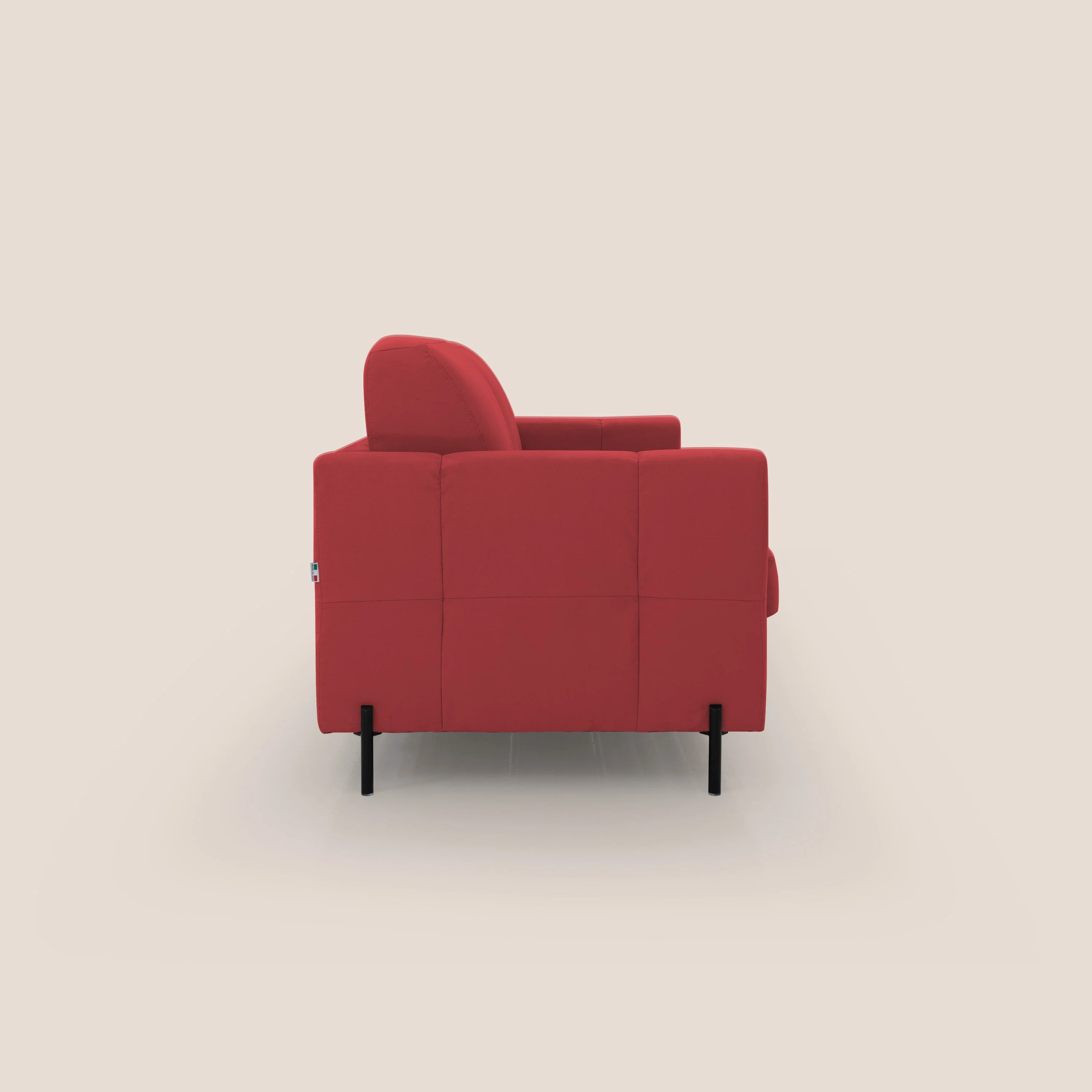 Ortensia canapé convertible matelas H 18cm et pieds hauts en élégante microfibre détachable T11 rouge - Image 7