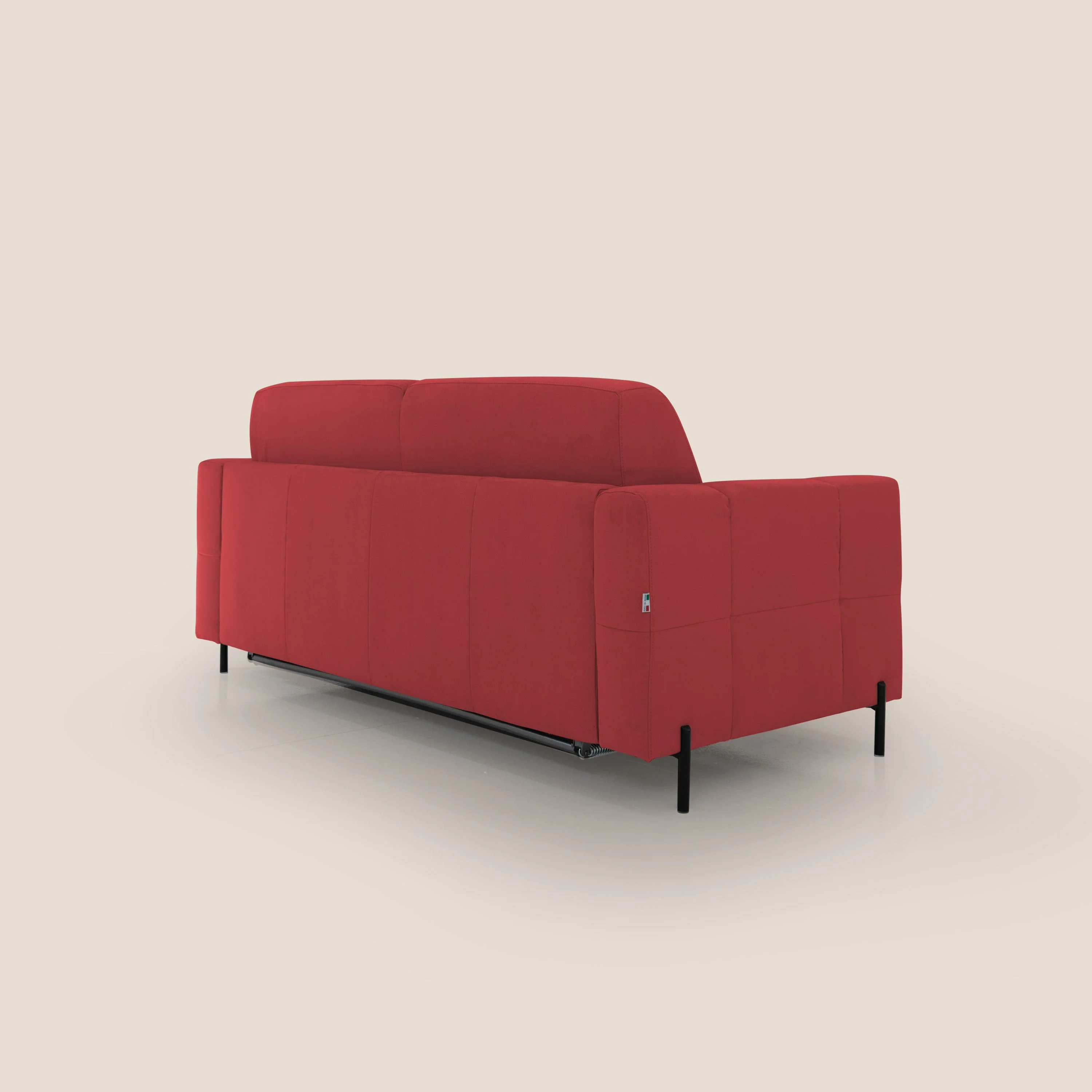 Ortensia canapé convertible matelas H 18cm et pieds hauts en élégante microfibre détachable T11 rouge - Image 8
