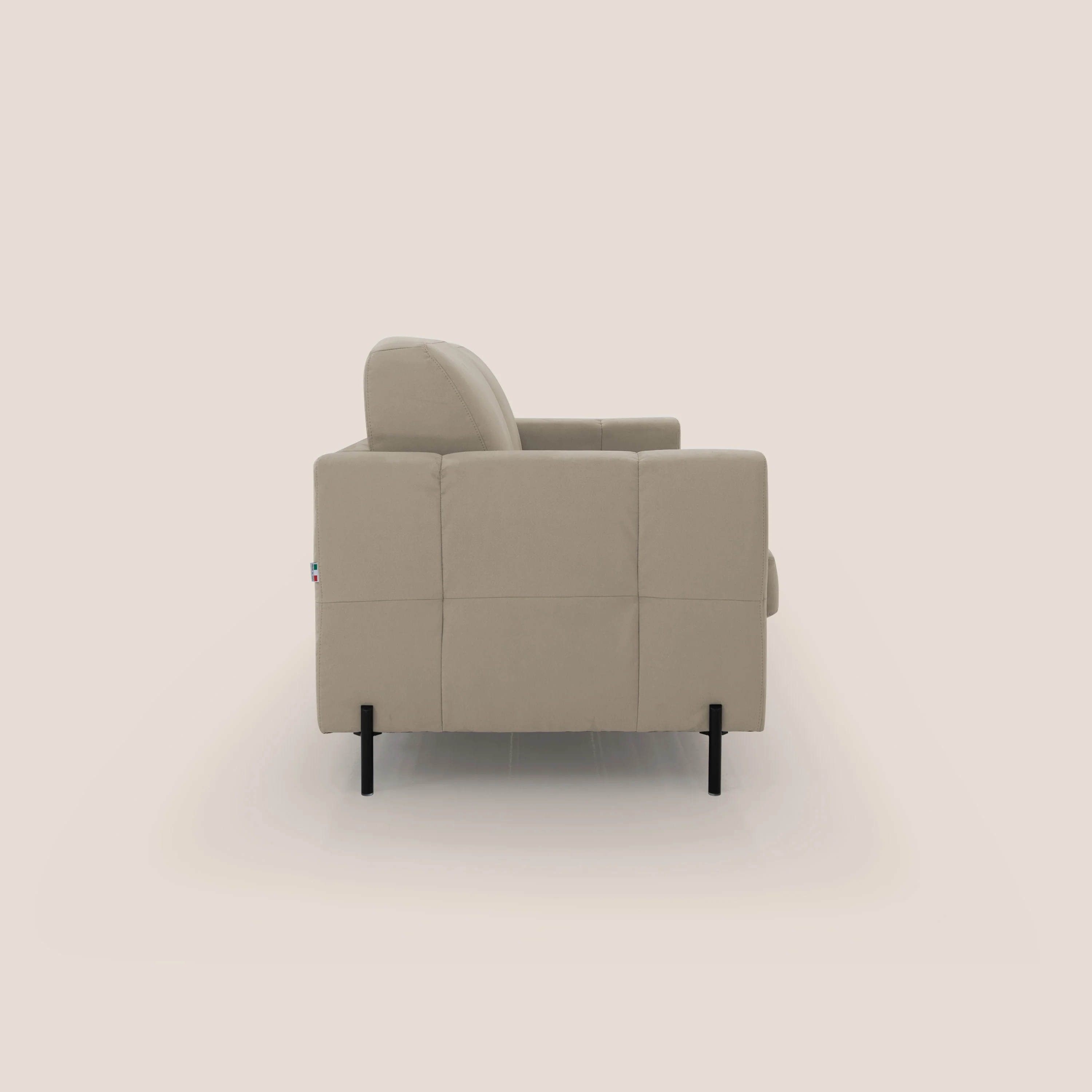 Ortensia canapé convertible matelas H 18cm et pieds hauts en élégante microfibre détachable T11 Taupe - Image 7