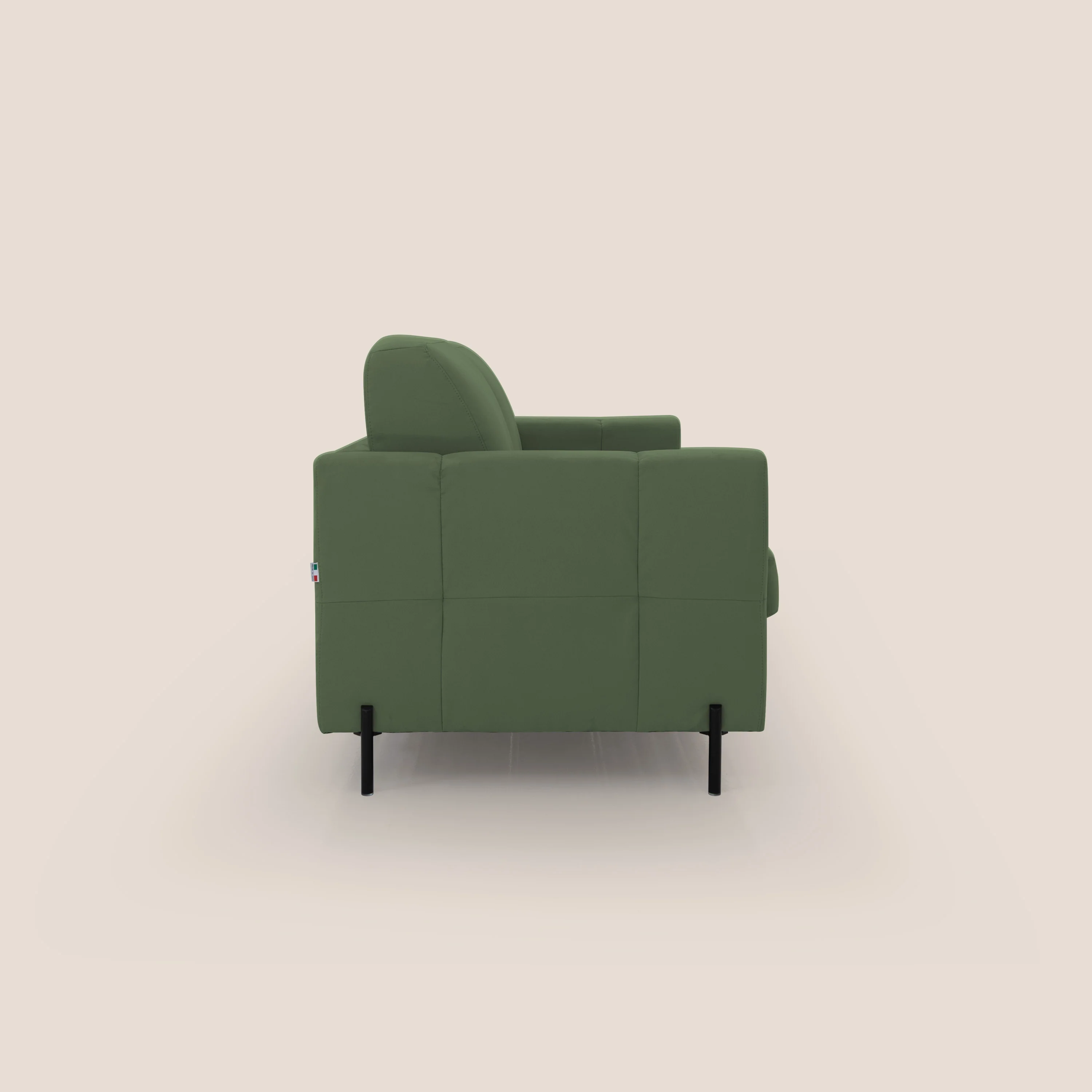 Ortensia canapé convertible matelas H 18cm et pieds hauts en élégante microfibre détachable T11 vert - Image 7