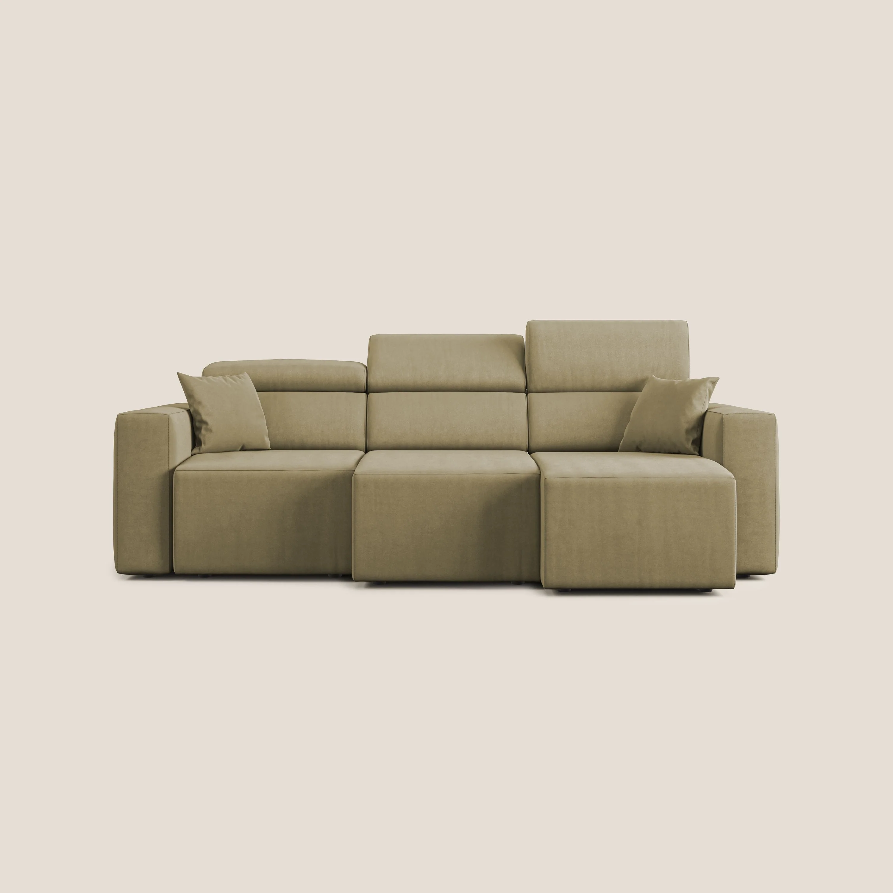 Orwell canapé avec 3 assises extractibles en microfibre détachable T11 beige - Image 10
