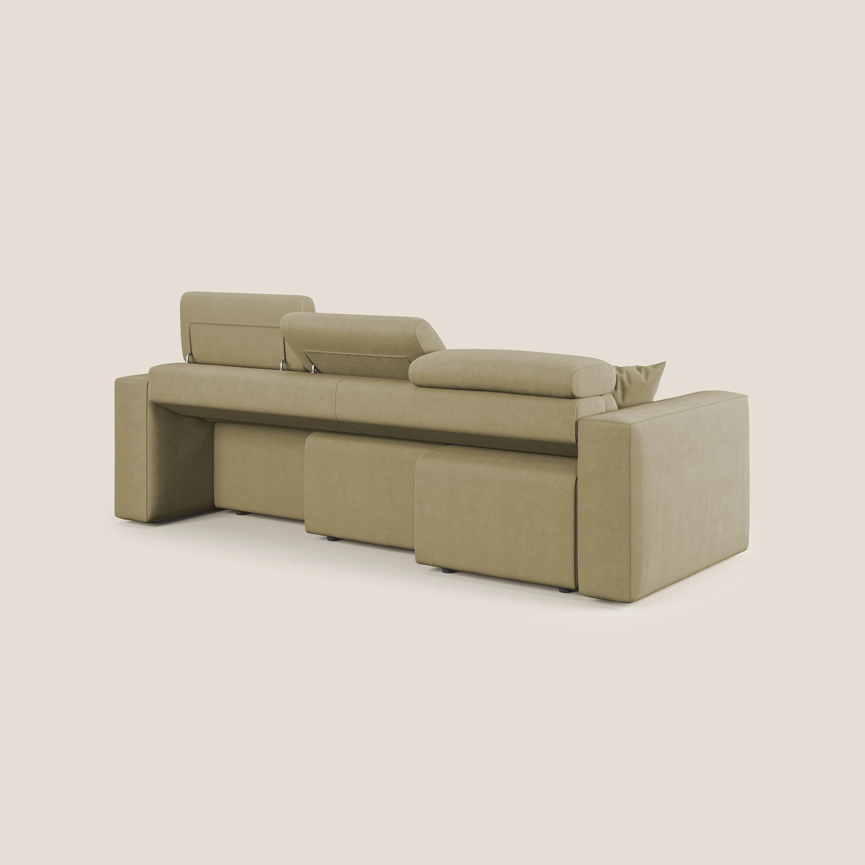 Orwell canapé avec 3 assises extractibles en microfibre détachable T11 beige - Image 11