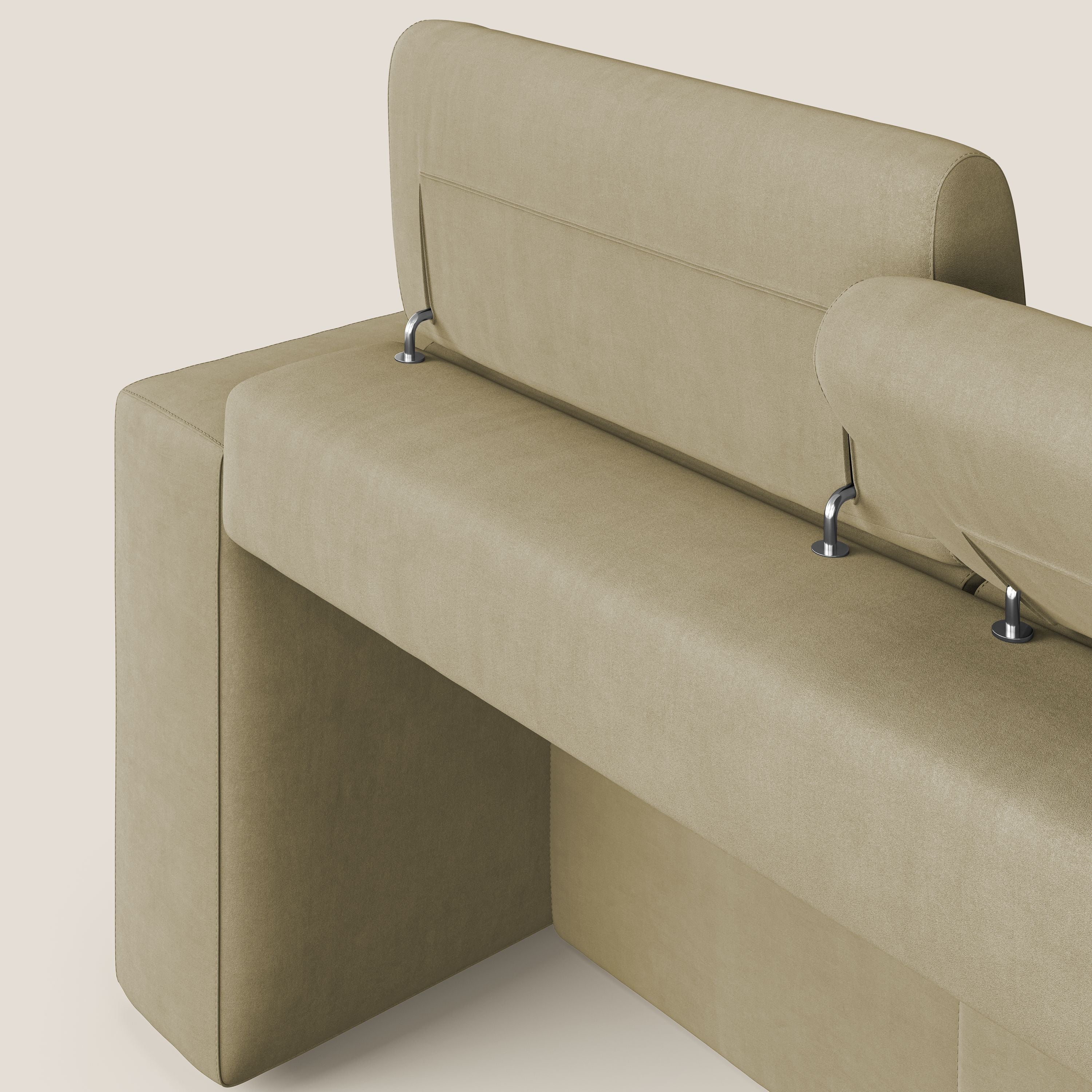 Orwell canapé avec 3 assises extractibles en microfibre détachable T11 beige - Image 12