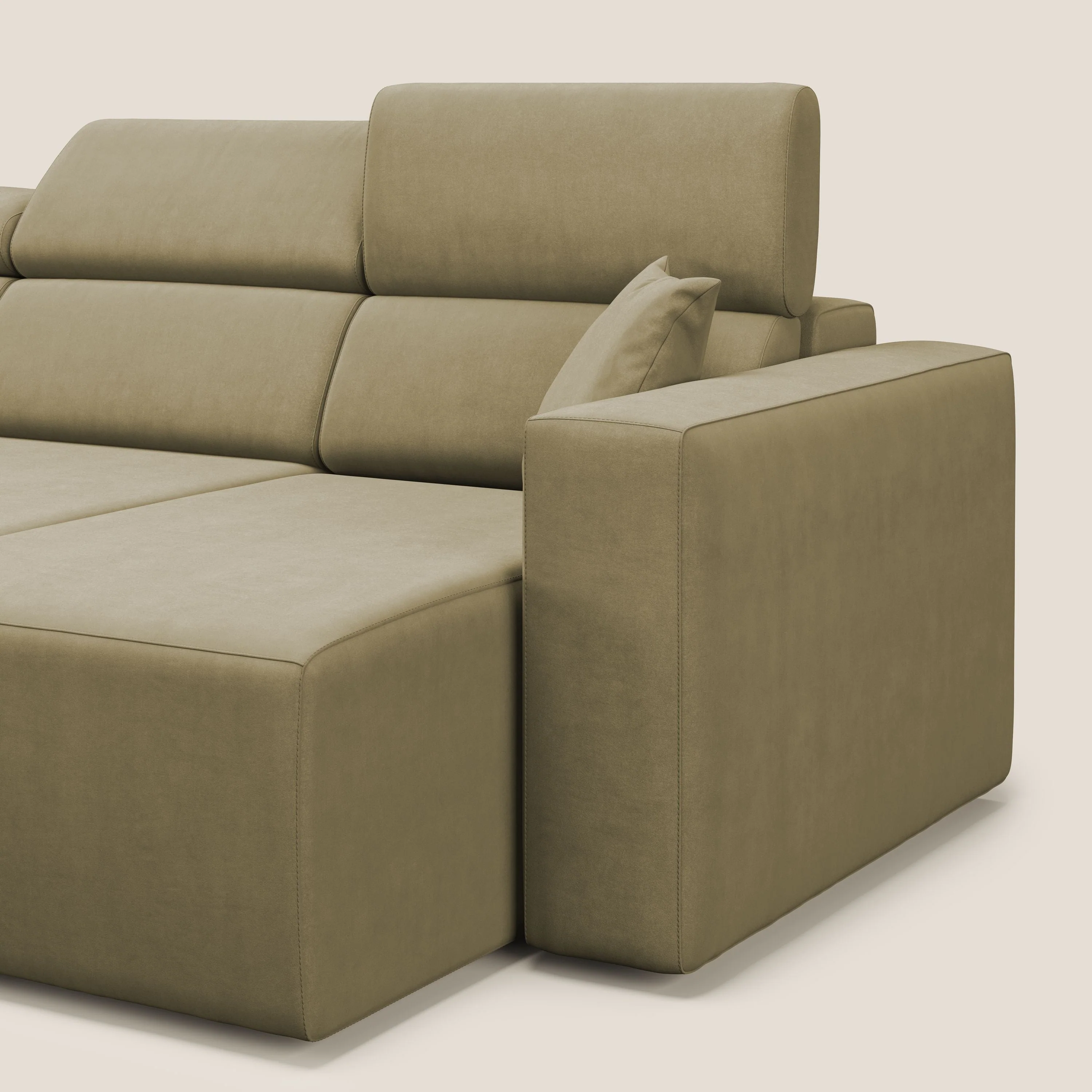 Orwell canapé avec 3 assises extractibles en microfibre détachable T11 beige - Image 13
