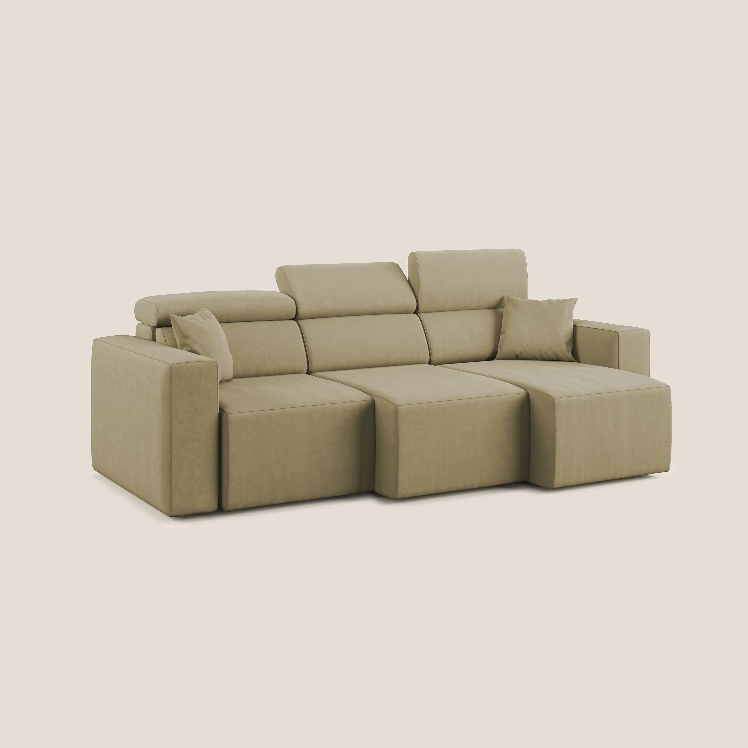 Orwell canapé avec 3 assises extractibles en microfibre détachable T11 beige - Image 2