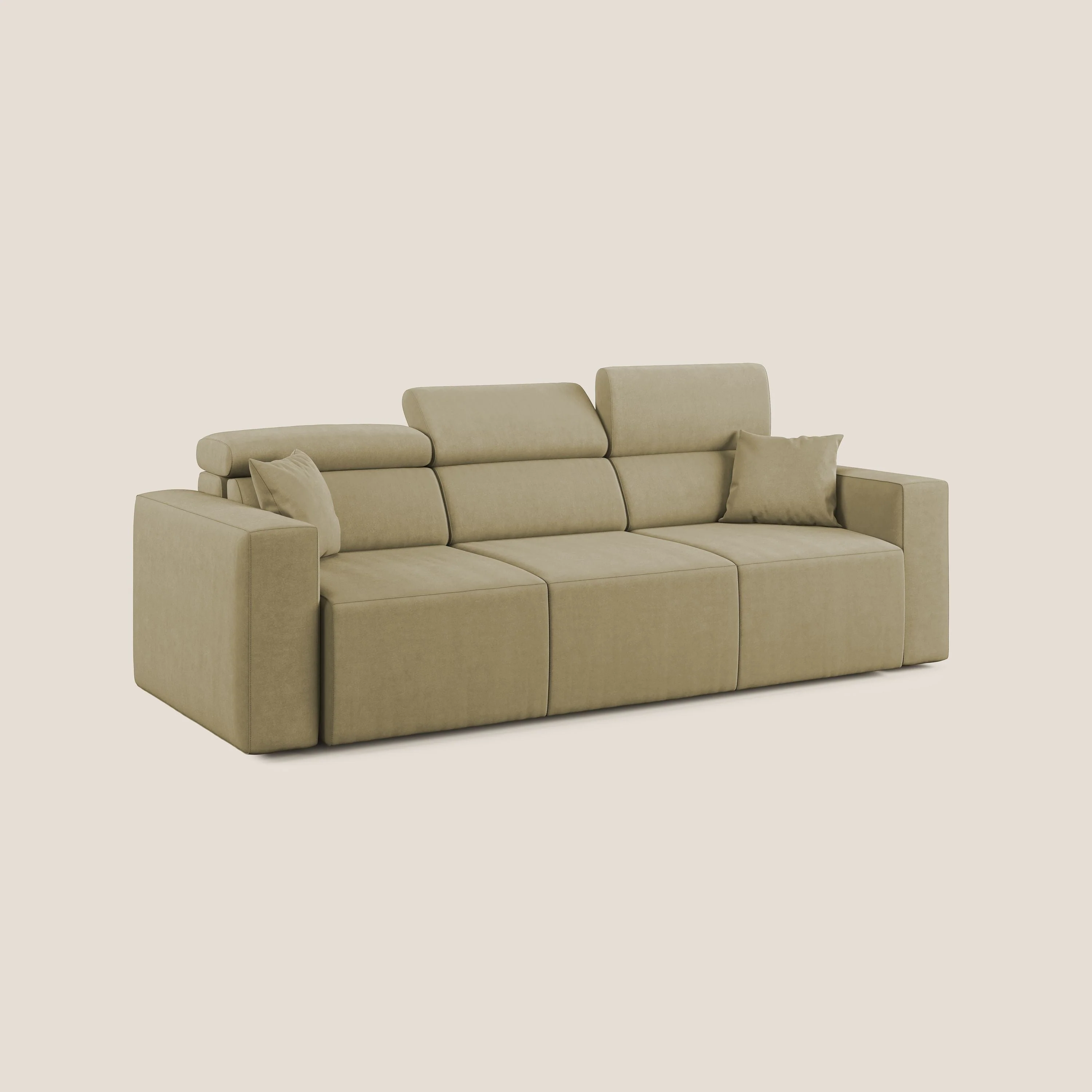 Orwell canapé avec 3 assises extractibles en microfibre détachable T11 beige - Image 4