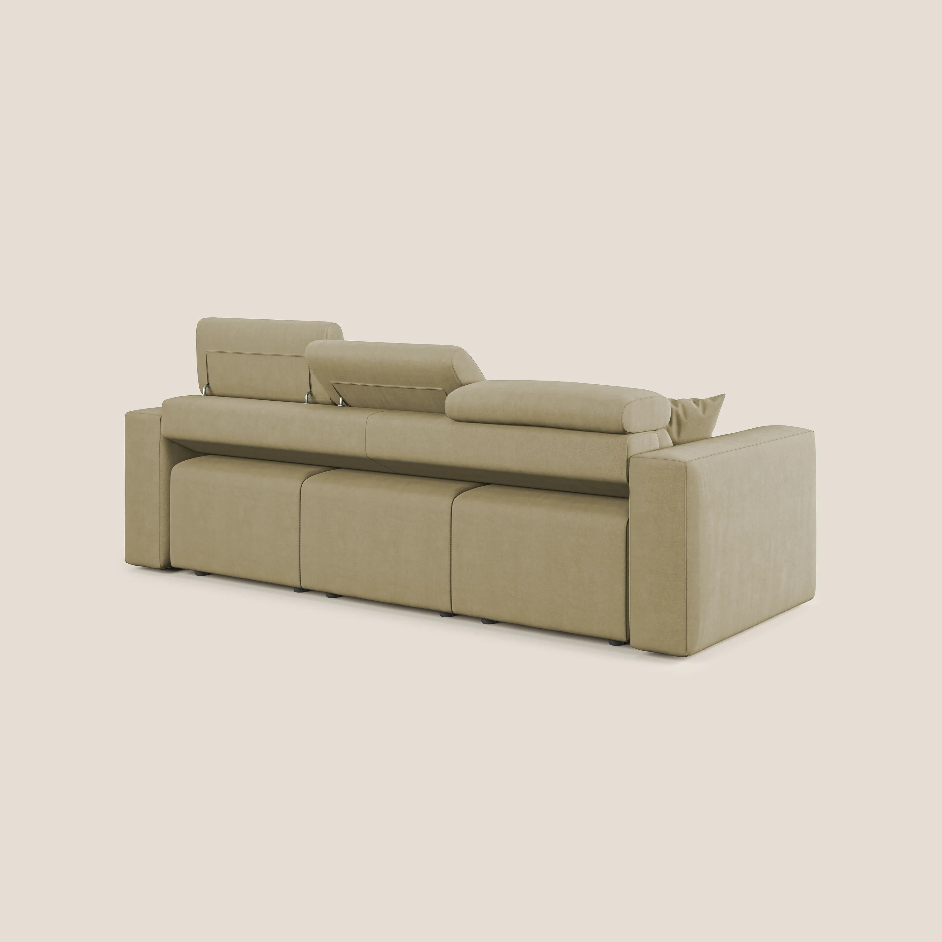 Orwell canapé avec 3 assises extractibles en microfibre détachable T11 beige - Image 6