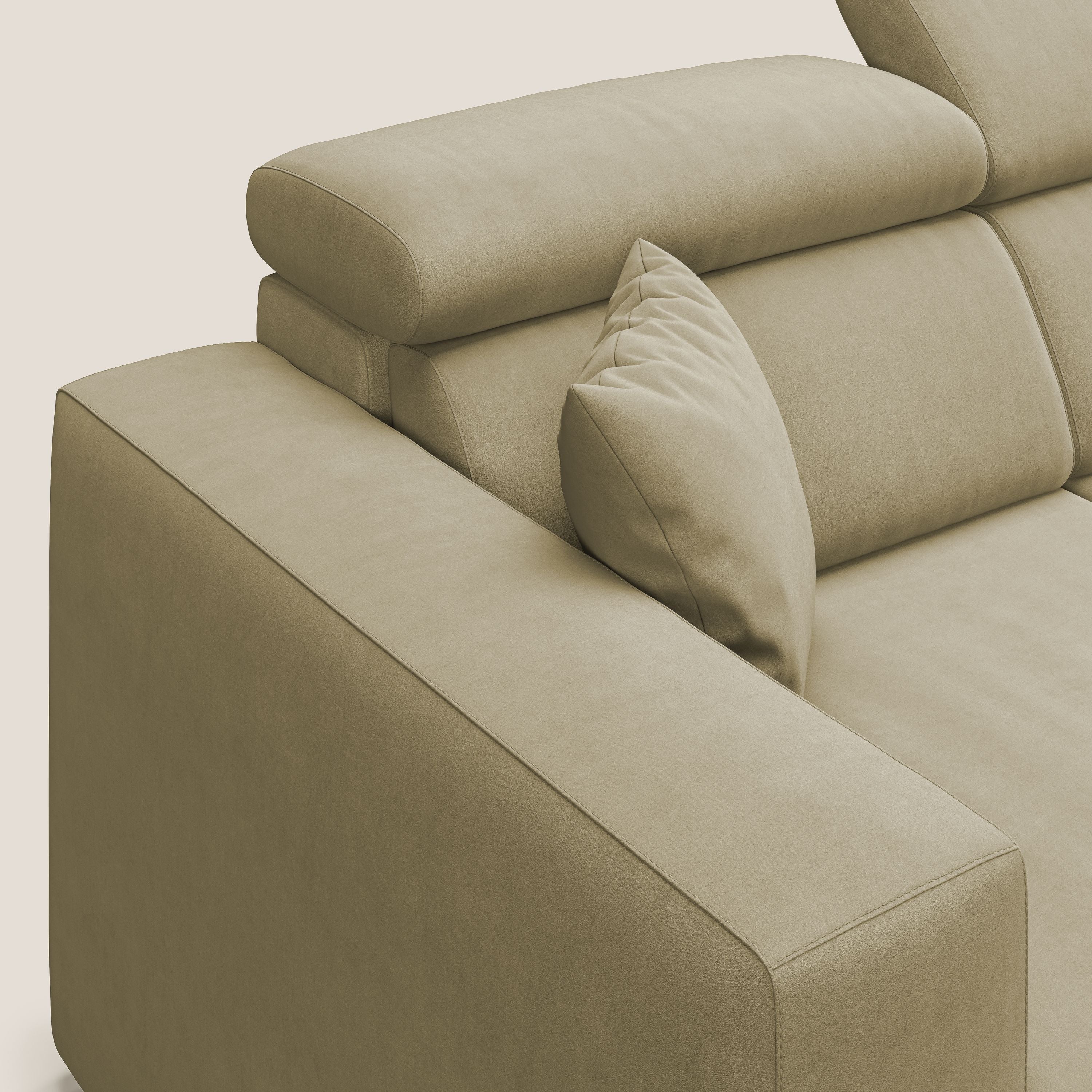 Orwell canapé avec 3 assises extractibles en microfibre détachable T11 beige - Image 7